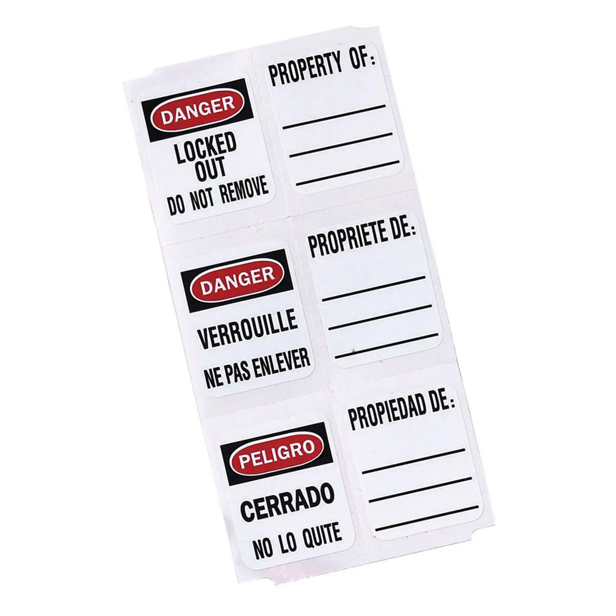 Master Lock S140 Write-On Lockout Tags, Set of 150, Main Image