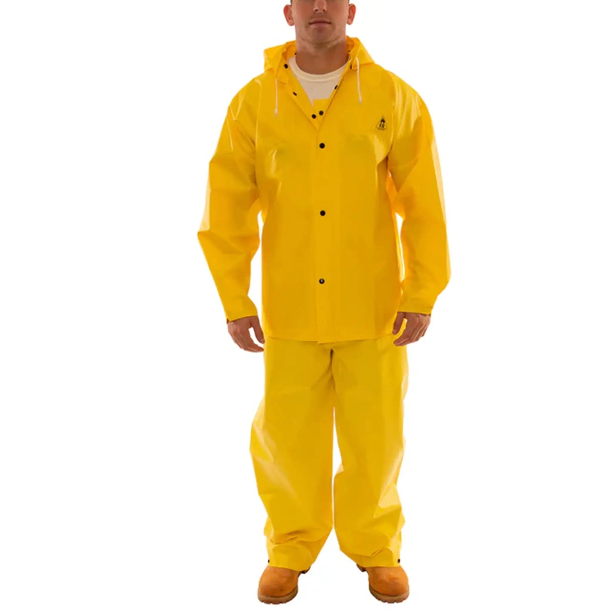 Tingley Rubber Corp S56307 30-Inch DuraScrim PVC And Polyester Rain Suit, 10.5 mil, Yellow, 1 Each
