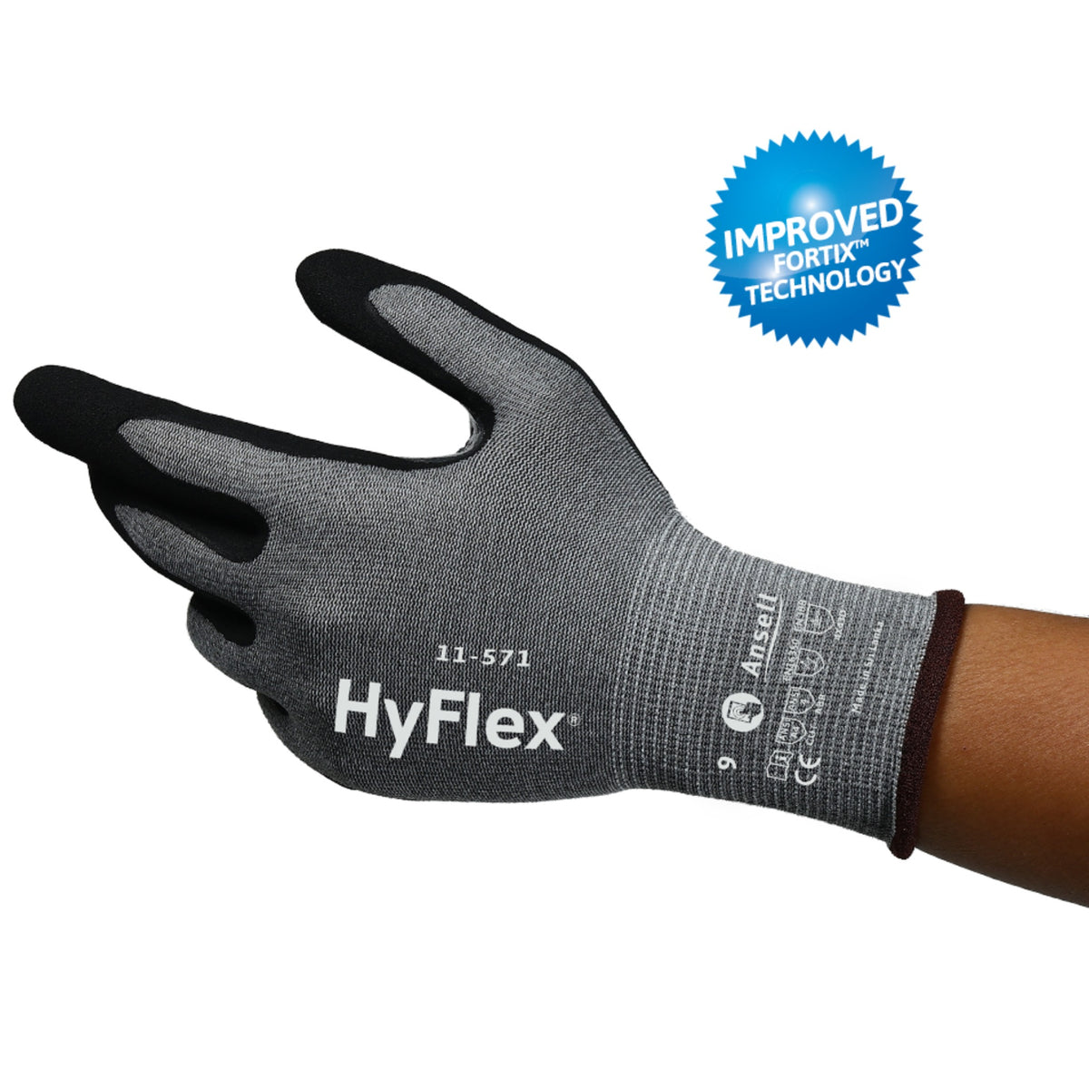 Ansell HyFlex 11-571 Ultra-Light Cut-Resistant Industrial Glove, Case of 144