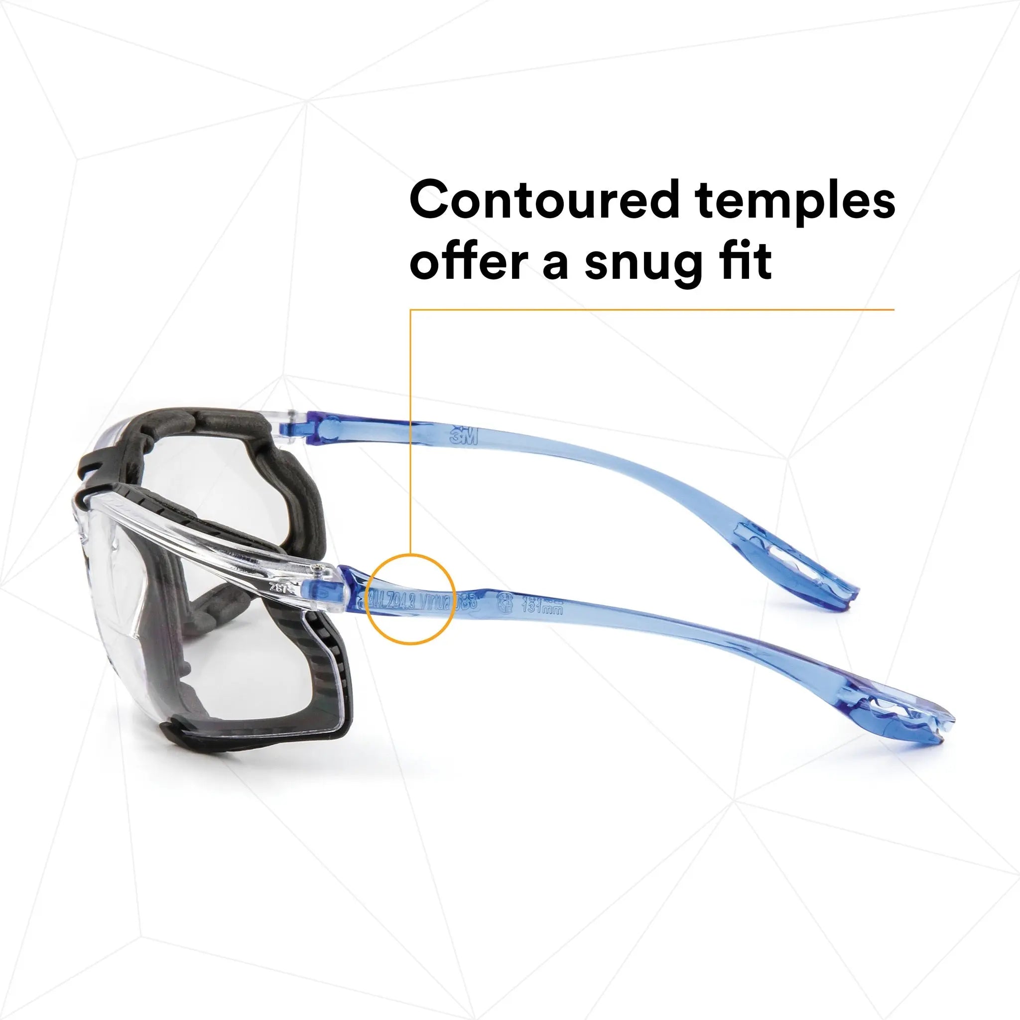 3M AO Safety 11872-00000-20 Virtua CCS Protective Eyewear with Foam Gasket, Clear Anti-Fog Lens, Case of 20, Contoured temples