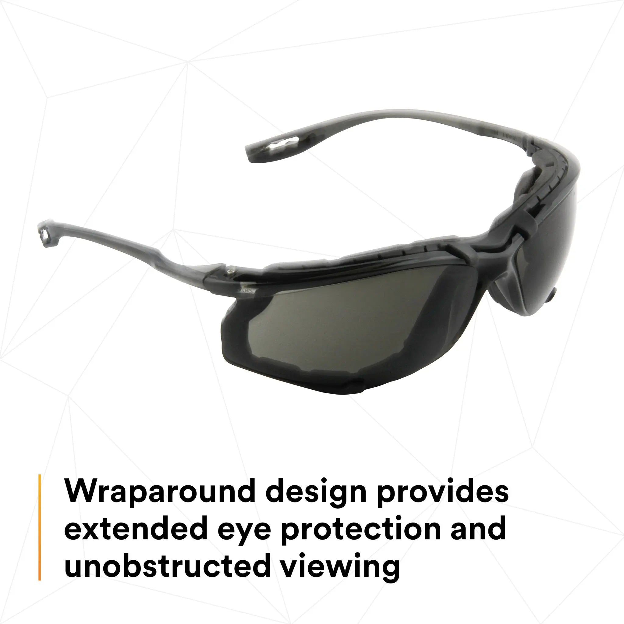 3M Virtua 11873-00000-20 CCS Protective Eyewear with Foam Gasket, Black Frame, Gray Anti-Fog Lens, Wraparound design