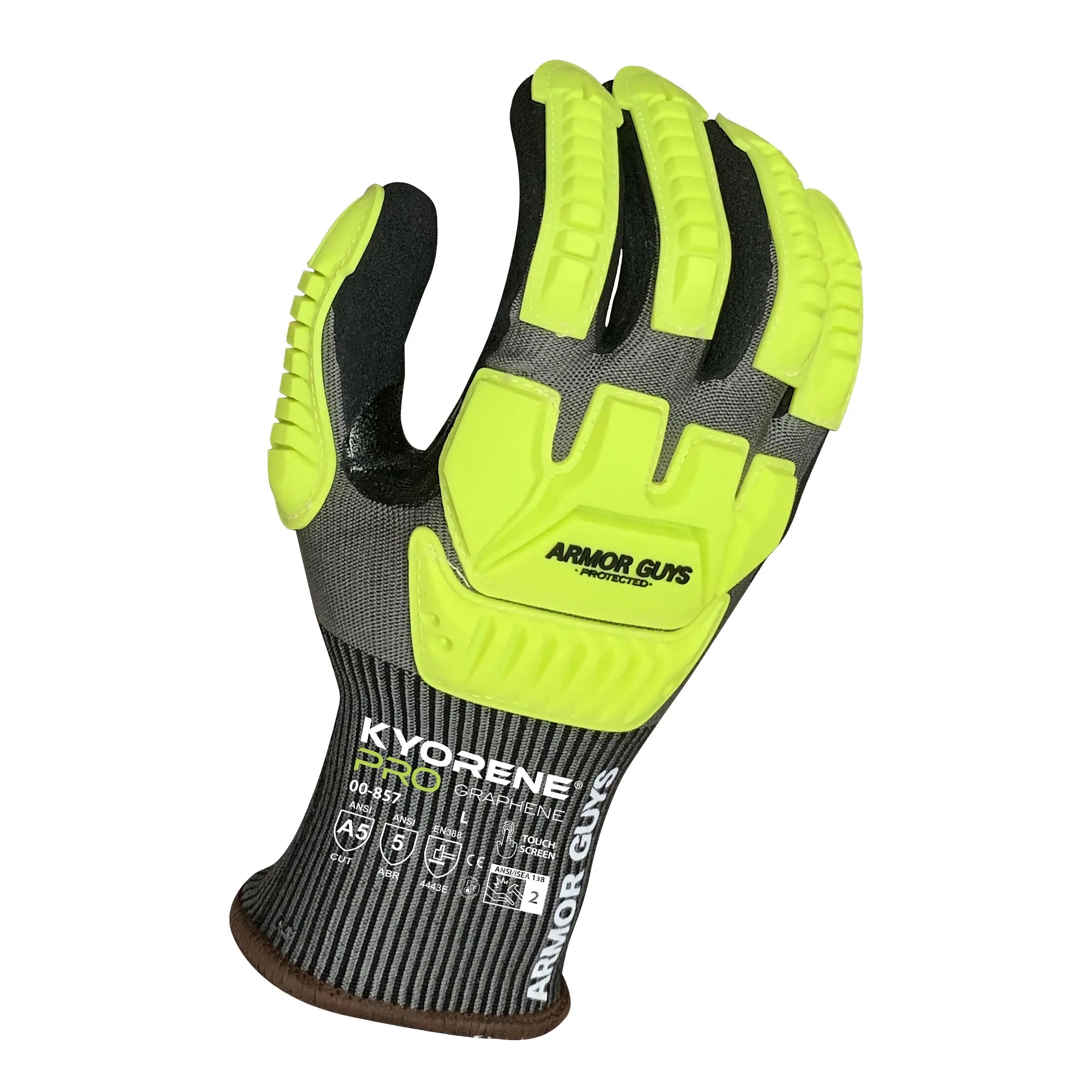 Armor Guys Kyorene Pro 00-857 Impact Protection Gloves, Gray, 1 Dozen 