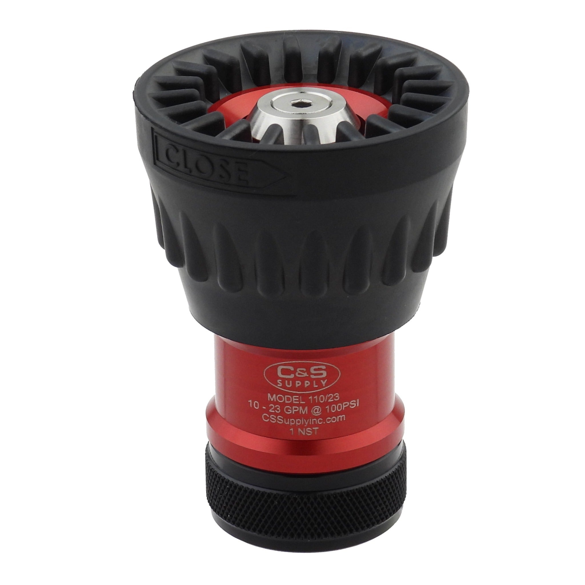 C & S Supply 110-23 1” Dual Flow Nozzle, Black, Main Image