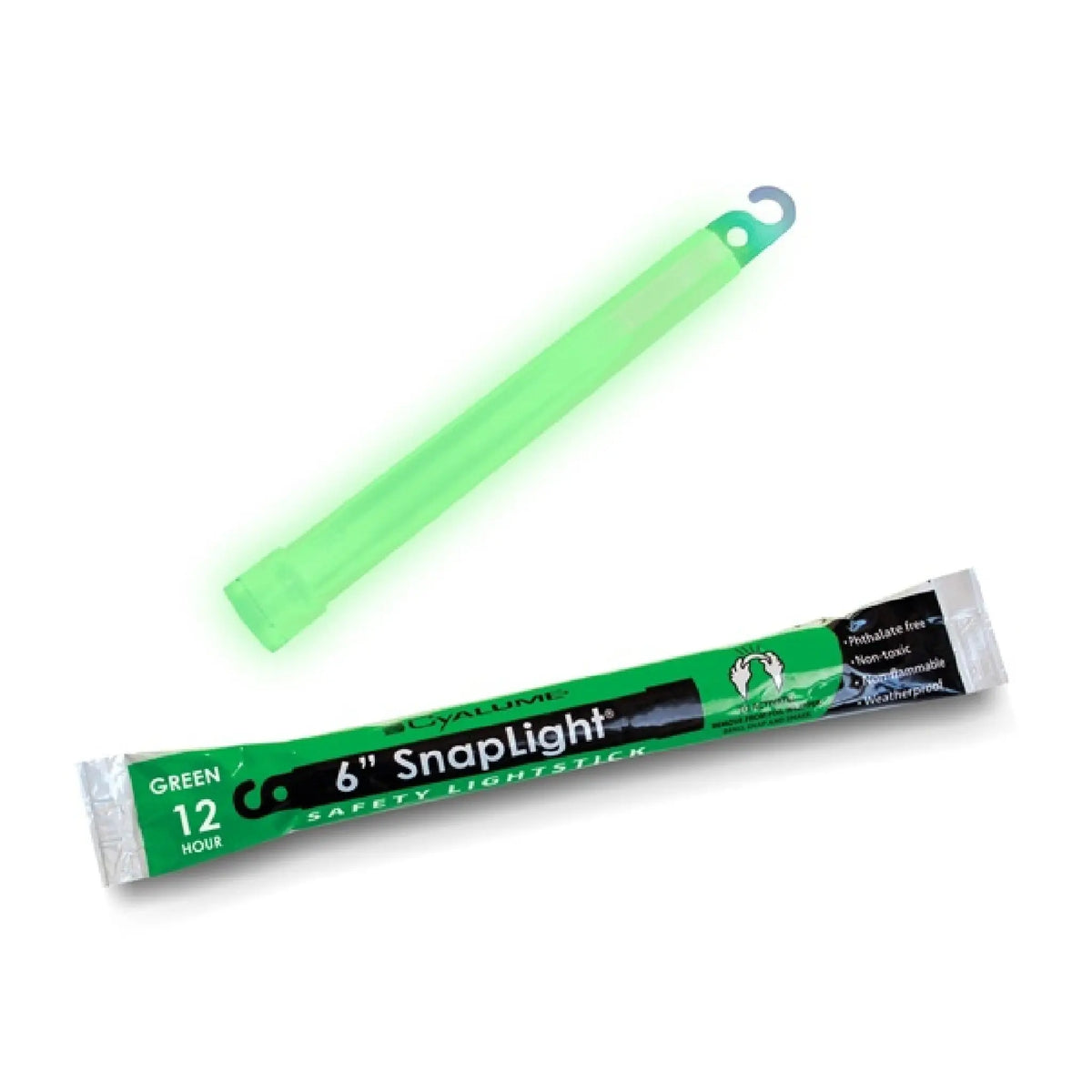 Cyalume 9-080 SnapLight Lightsticks, 6", Case of 500, Green