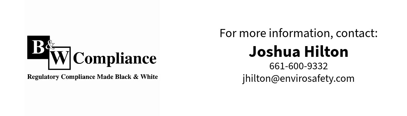 B&W Compliance - Click below to open your category