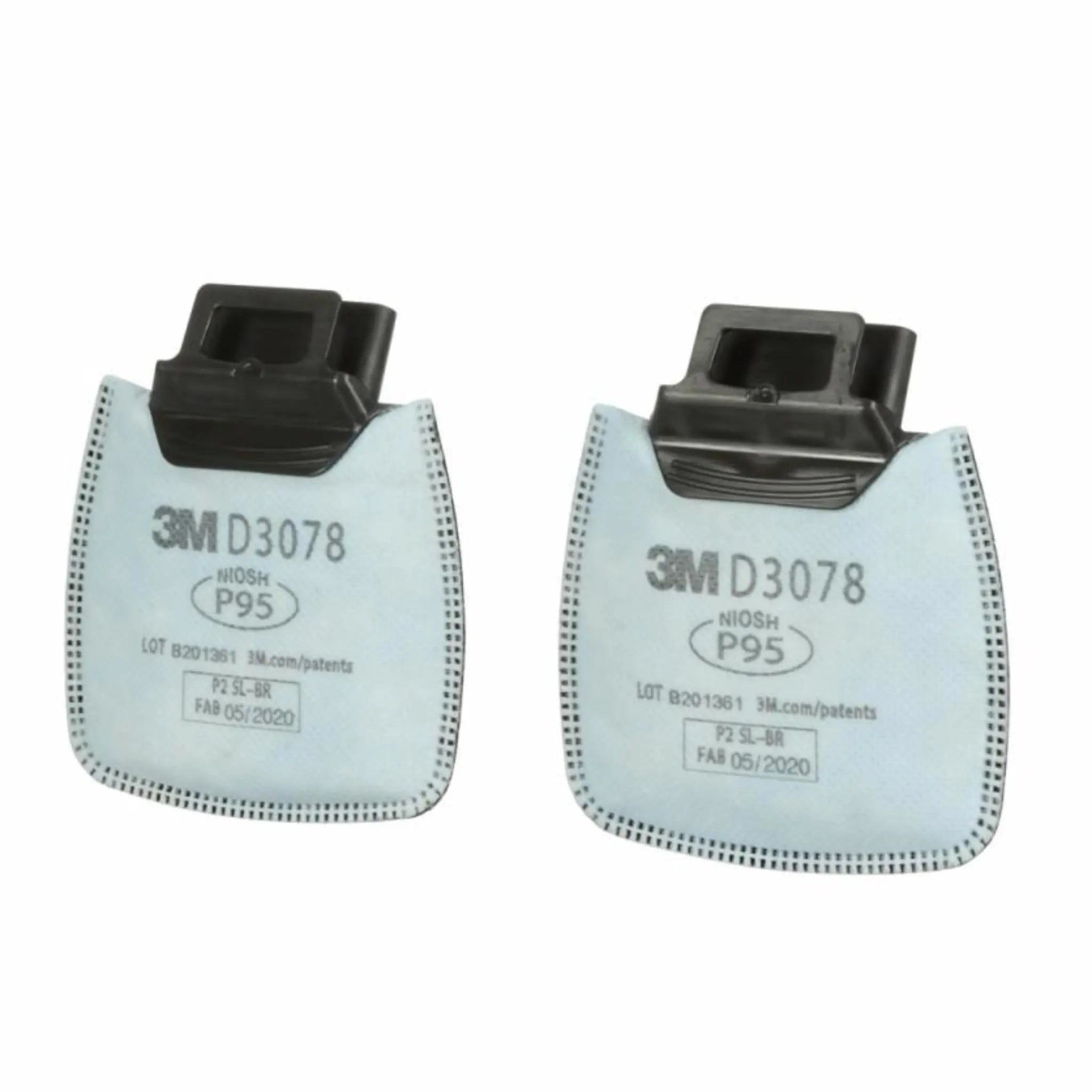 3M D3078 Secure Click Particulate Filter P95 Nuisance Level Organic Vapor/Acid Gas Relief, Case of 100 