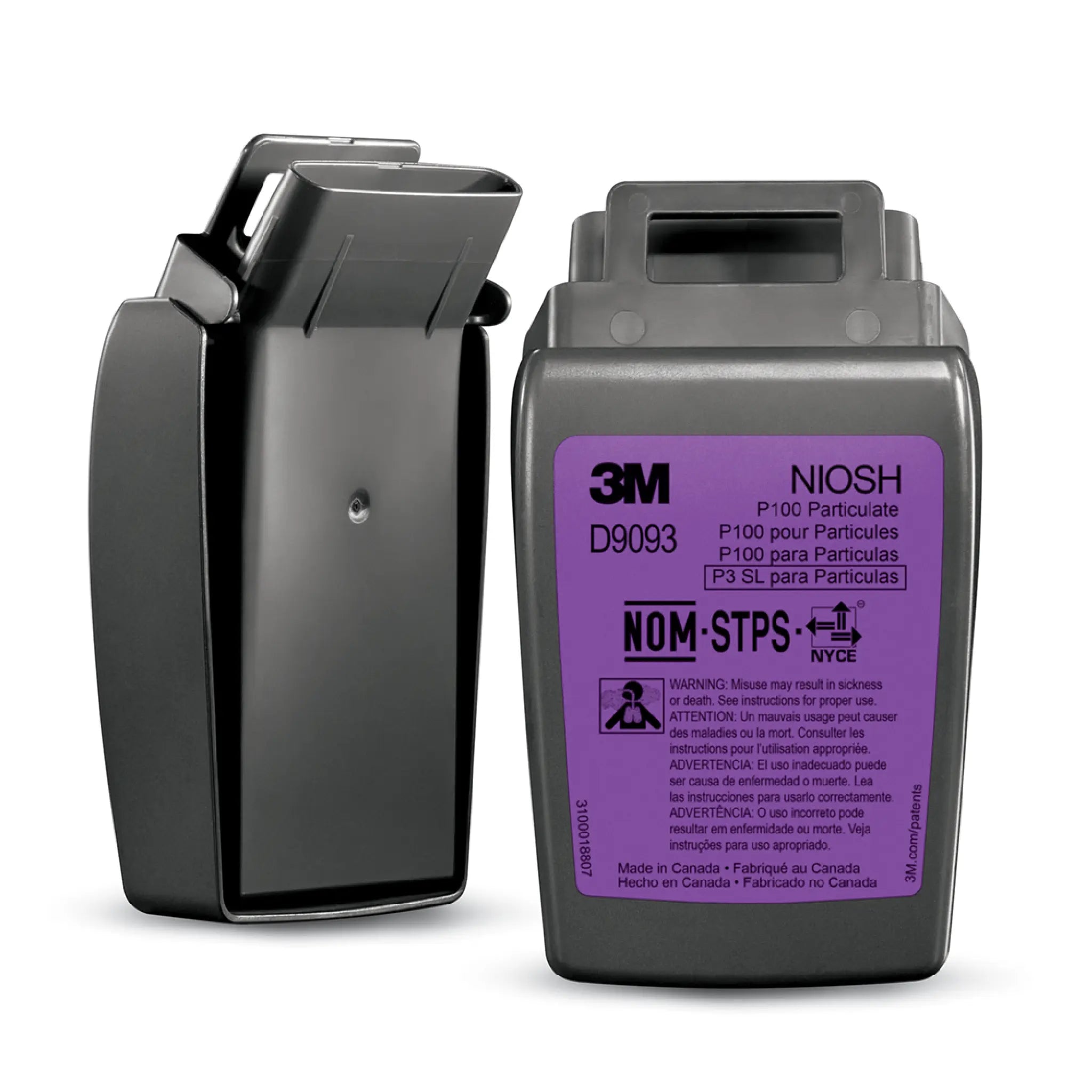 3M D9093B Secure Click Hard Case P100 Particulate Filter, Case OF 144 