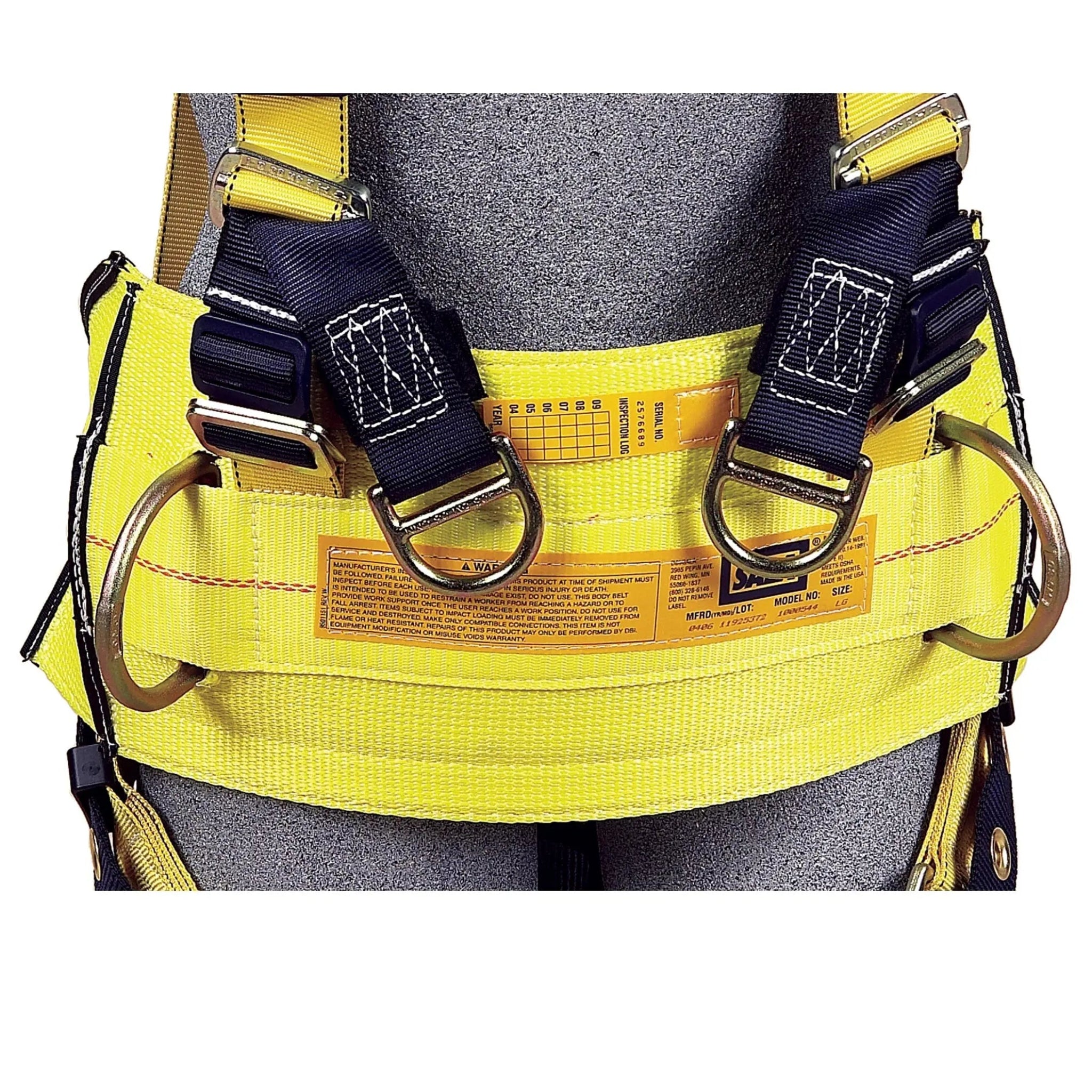 3M DBI-SALA Derrick Belt, Pass Thru Buckle Connection 1000543, Medium, 1 EA, Closeup
