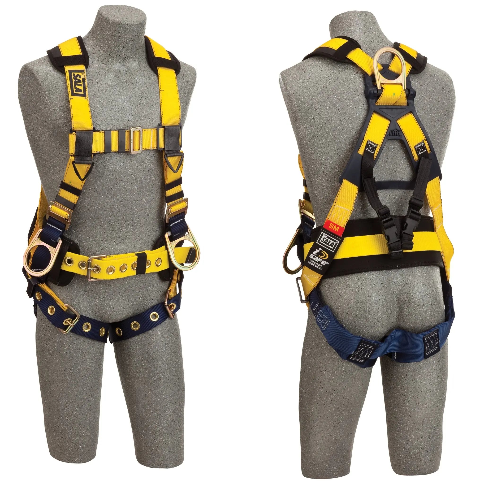 3M DBI-SALA Delta Iron Worker's Harness 1106403, Small, 1 EA, Front and Back