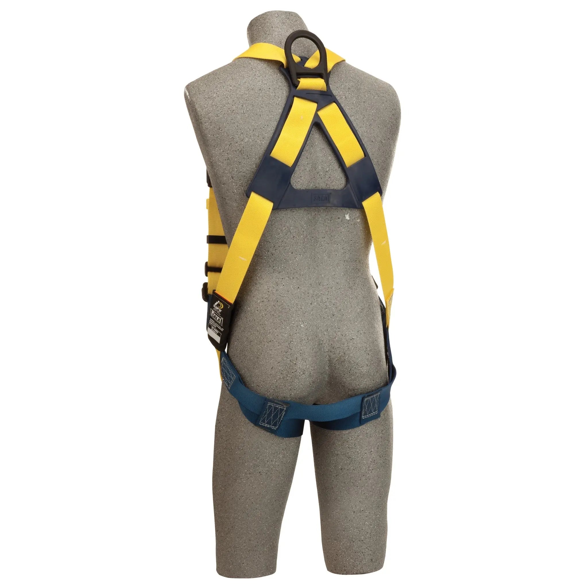 7000 lb nylon web, vest style, PVC coated hardware, back D-ring, pass thru buckles (Size Universal)