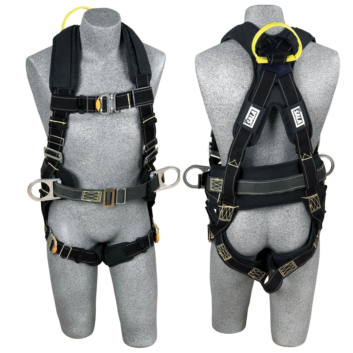 3M DBI-SALA ExoFit XP Arc Flash Construction Harness, Dorsal Web Loop 1110881, Large, 1 EA, front and back