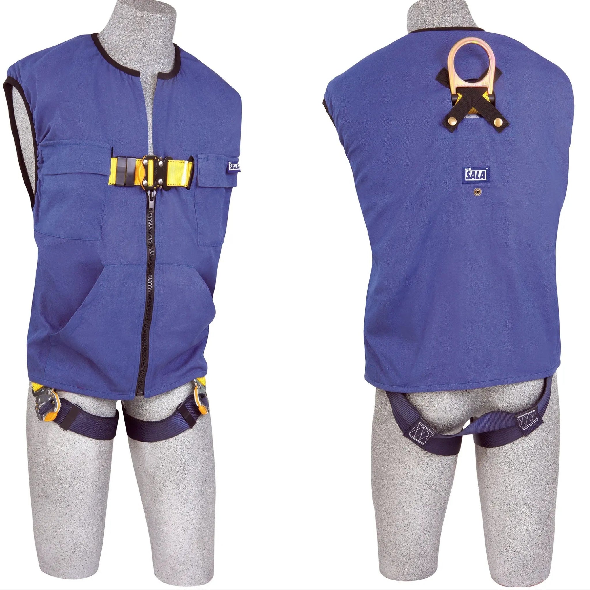 3M DBI-SALA Delta Vest Workvest Harness 1111577, X-Large, 1 EA, Front and Back