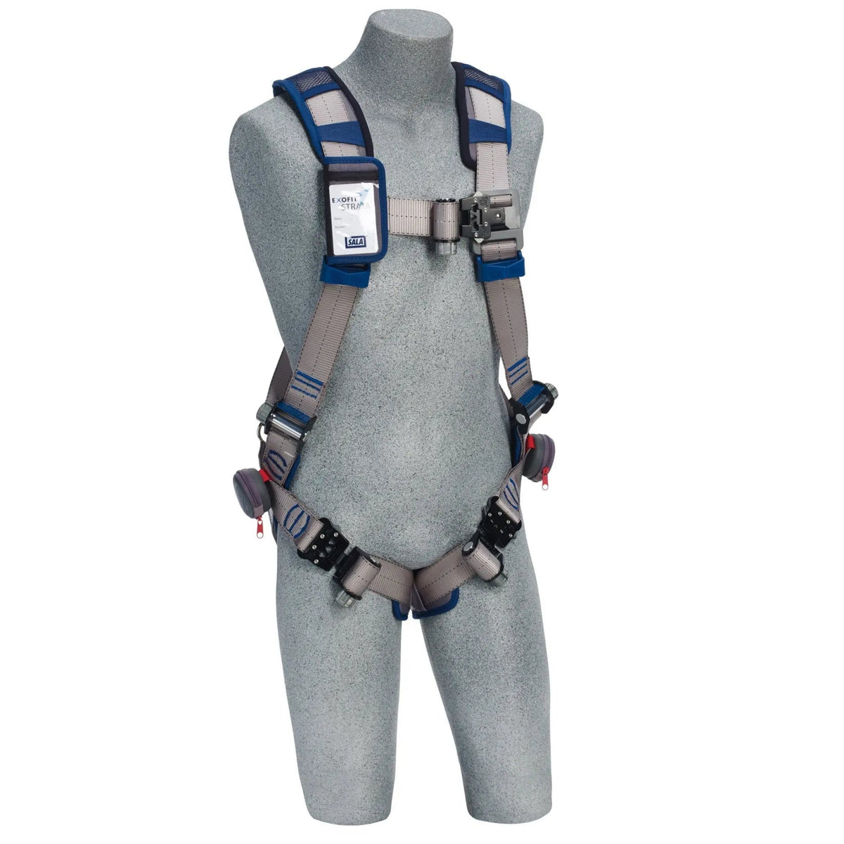 3M DBI-SALA ExoFit STRATA Vest-Style Harness 1112476, Grey, Blue, Medium, 1 EA, Front