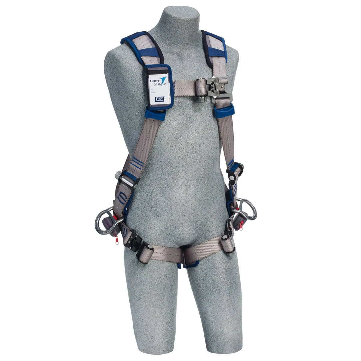 3M DBI-SALA ExoFit STRATA Vest-Style Positioning Harness 1112481, Grey, Blue, Medium, 1 EA, Front