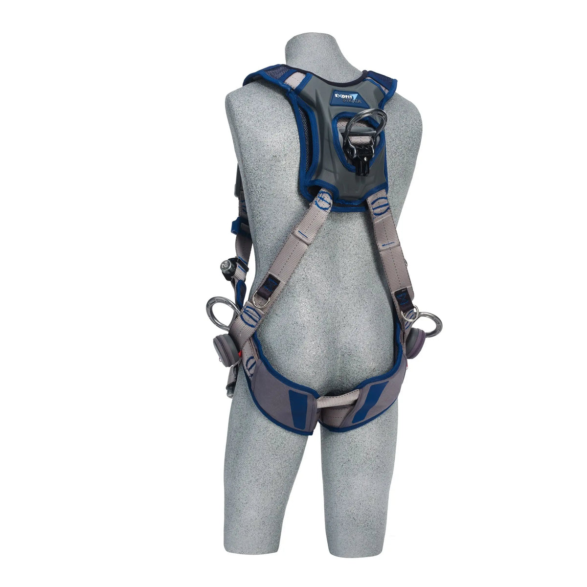 3M DBI-SALA ExoFit STRATA Vest-Style Positioning/Climbing Harness 1112491, Grey, Blue, Medium, 1 EA, Back - 2nd Image