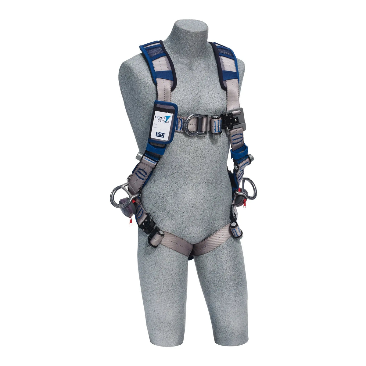 3M DBI-SALA ExoFit STRATA Vest-Style Positioning/Climbing Harness 1112491, Grey, Blue, Medium, 1 EA, Front