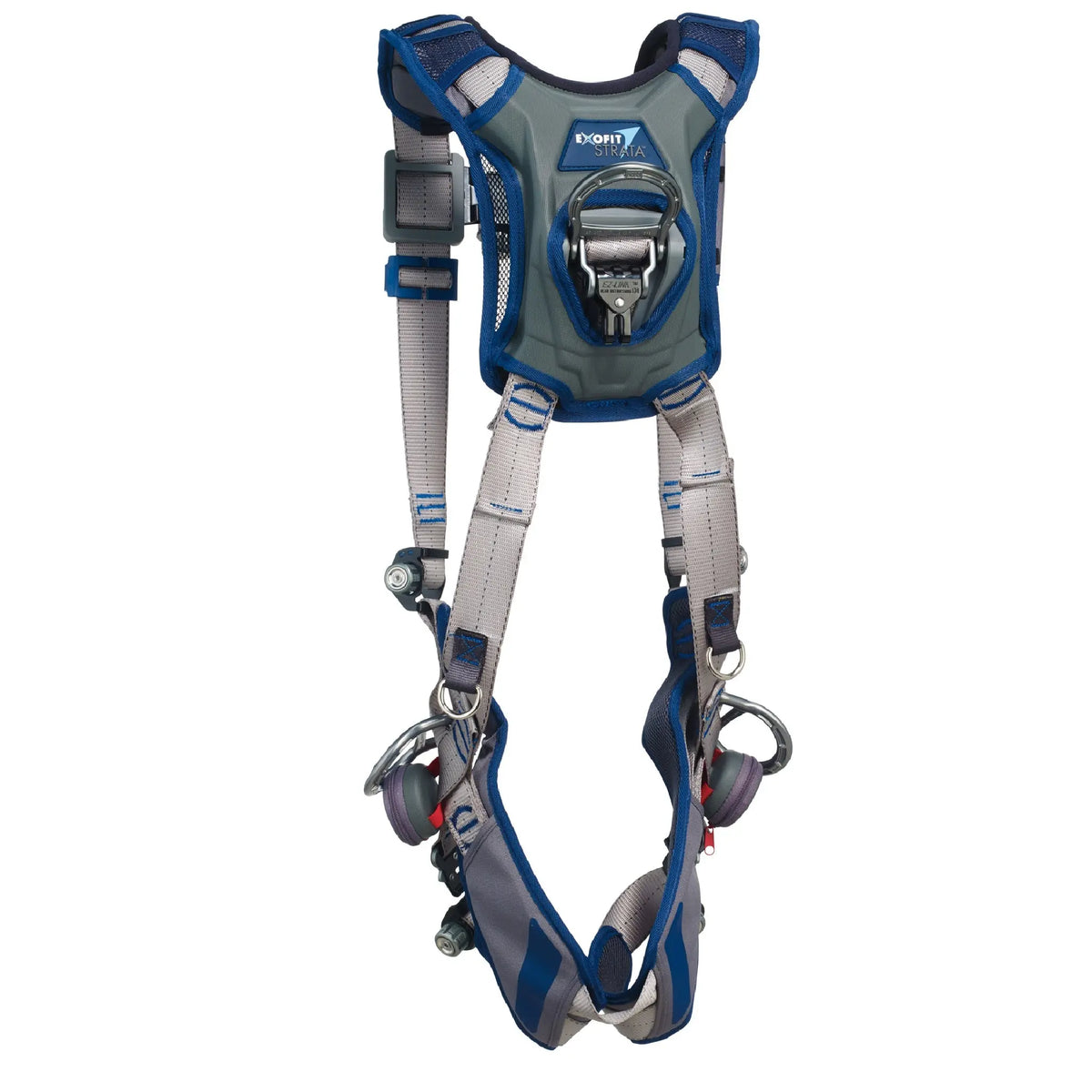 3M DBI-SALA ExoFit STRATA Vest-Style Positioning/Climbing Harness 1112492, Grey, Blue, Large, 1 EA, Back