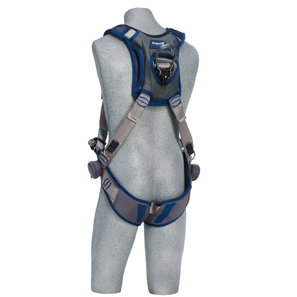 3M DBI-SALA ExoFit STRATA Vest-Style Harness 1112496, Grey, Blue, Medium, 1 EA, back