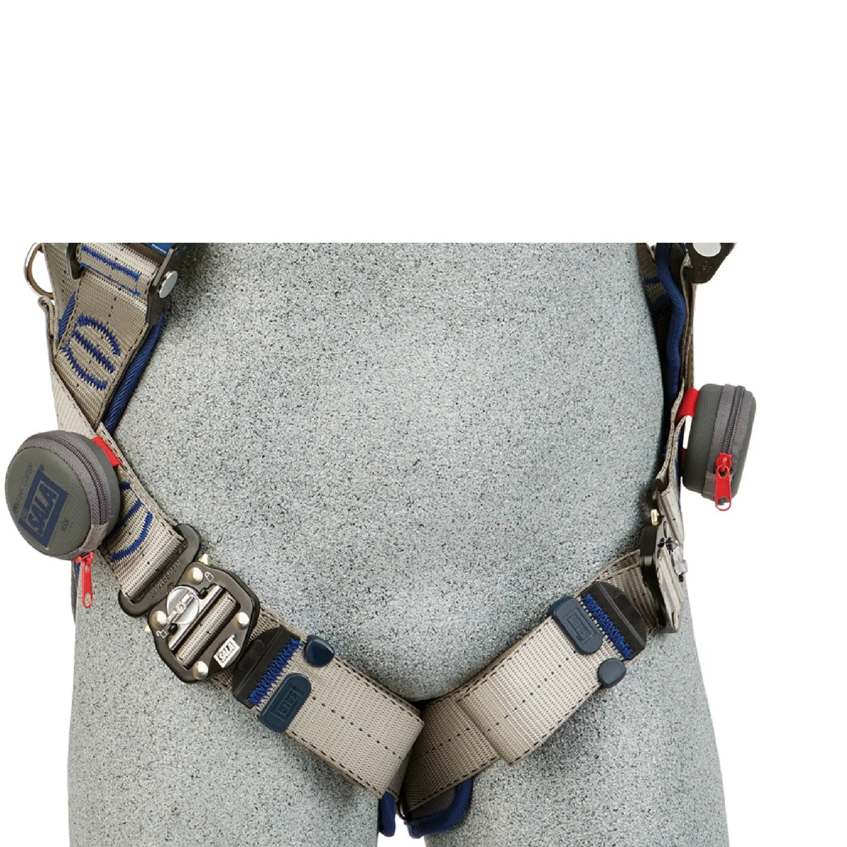 3M DBI-SALA ExoFit STRATA Vest-Style Harness 1112496, Grey, Blue, Medium, 1 EA, Webbings