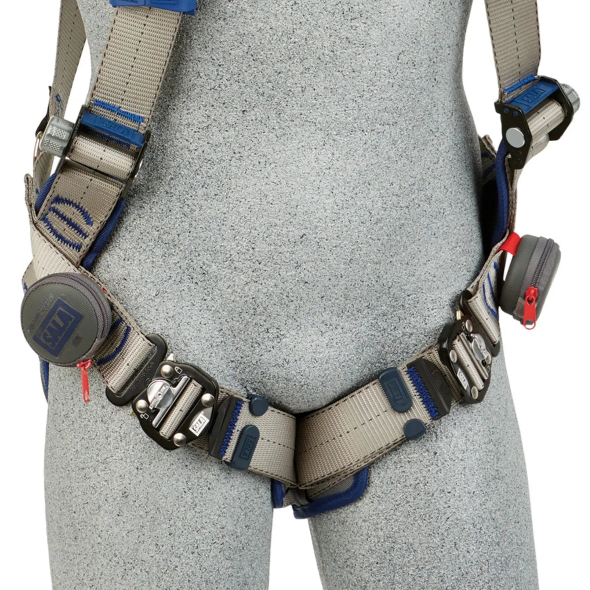 3M DBI-SALA ExoFit STRATA Vest-Style Climbing Harness 1112507, Grey, Blue, Large, 1 EA, Webbings