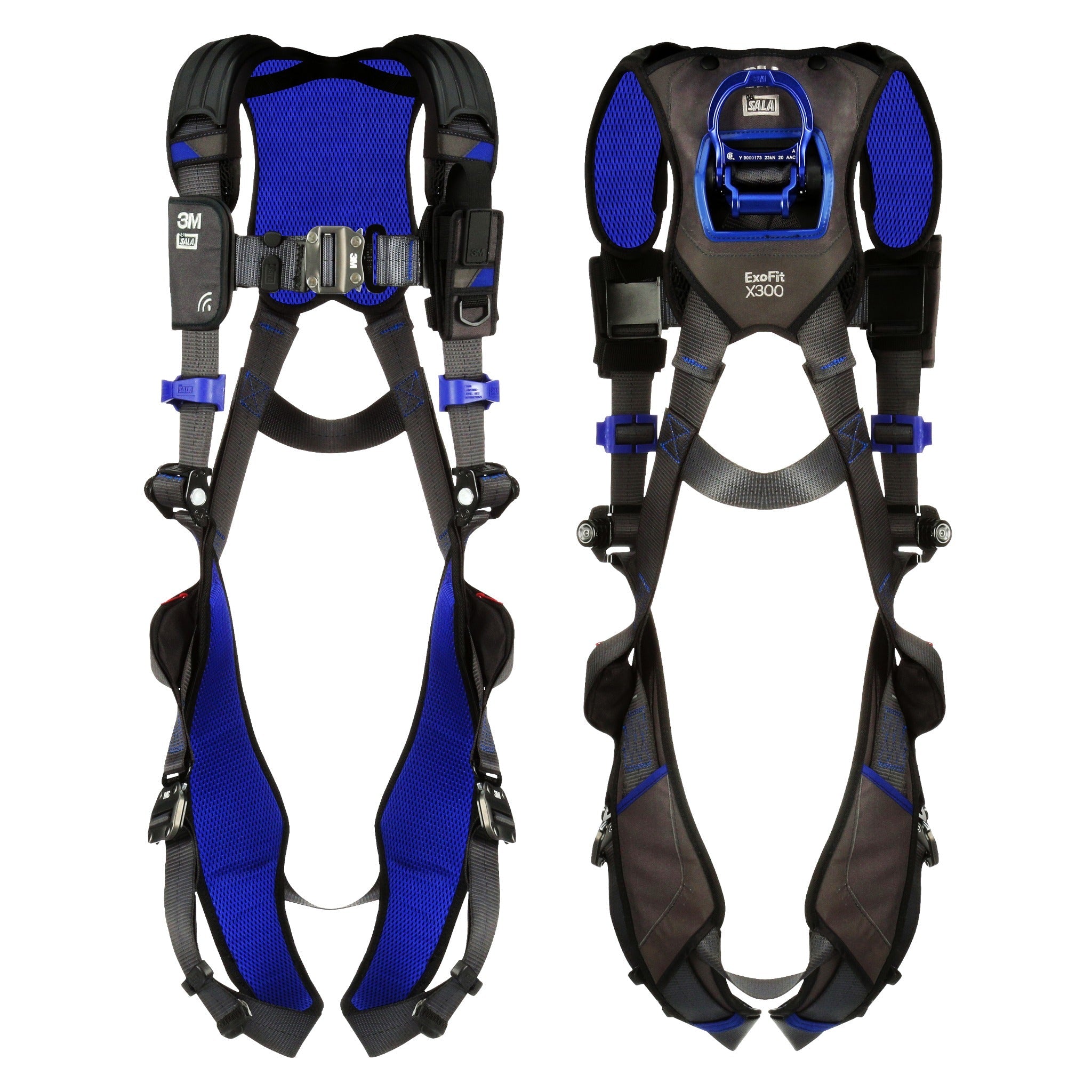 3M DBI-SALA ExoFit X300 Comfort Vest Safety Harness, Gray, 1 Each 