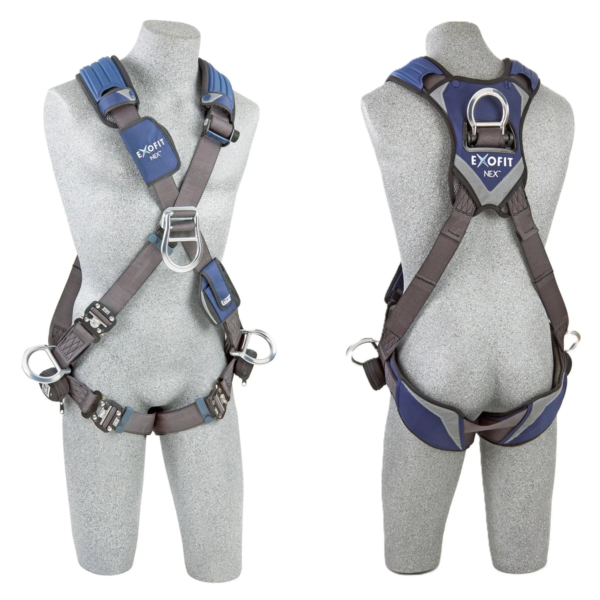 3M DBI-SALA ExoFit NEX Cross-Over Style Positioning/Climbing Harness 1113112, Large, 1 EA, Front and Back