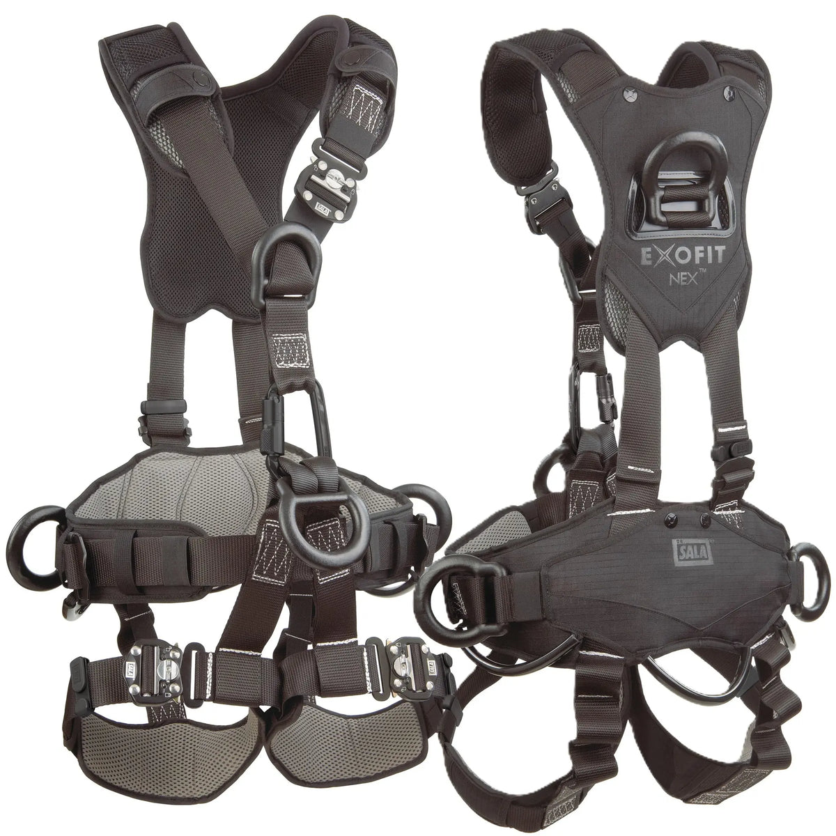 3M DBI-SALA ExoFit NEX Rope Access/Rescue Harness, Black-Out 1113373, X-Large, 1 EA, Back