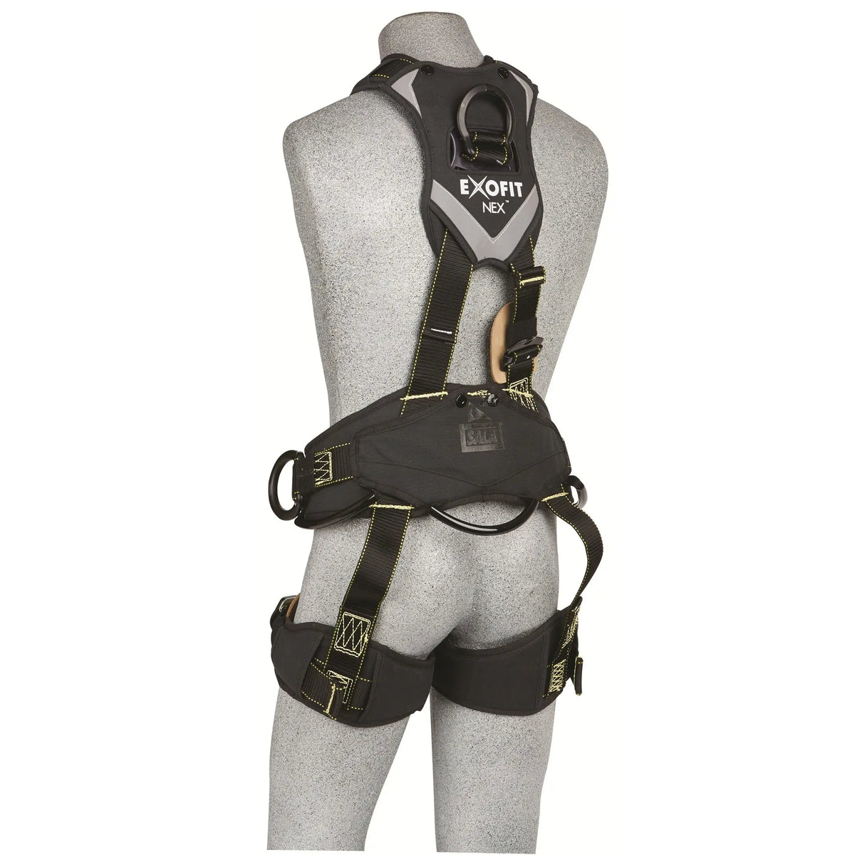 3M DBI-SALA ExoFit NEX Comfort Arc Flash Rope Access Climbing/Positioning/Rescue/Suspension Safety Harness 1113757, Small, 1 Each, Back