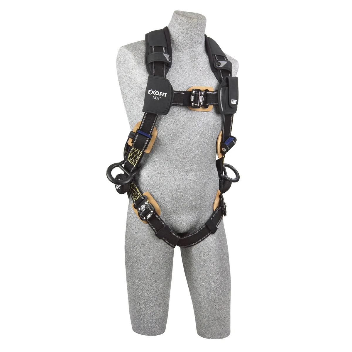 3M DBI-SALA ExoFit NEX Comfort Arc Flash Rope Access Climbing/Positioning/Rescue/Suspension Safety Harness 1113763, Large, 1 Each, Front