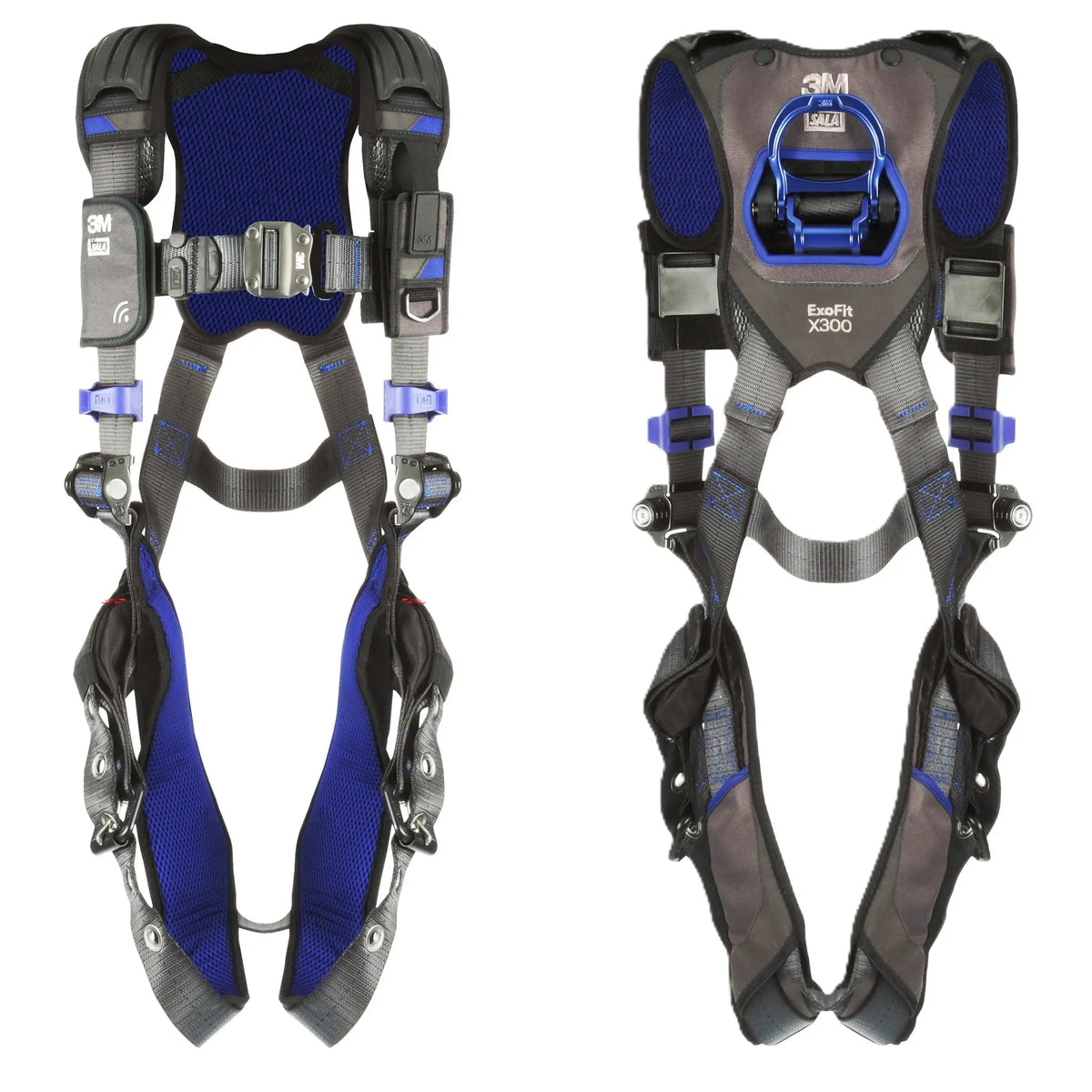 3M DBI-SALA ExoFit NEX Plus Comfort Vest-Style Harness 1140127, Small, Gray, 1 EA, Front and Back