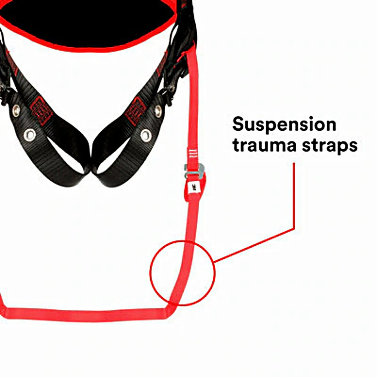 3M PROTECTA PRO Vest-Style Positioning Harness for Hot Work Use 1191386 Red X-Large 1 EA Case, Suspension trauma straps
