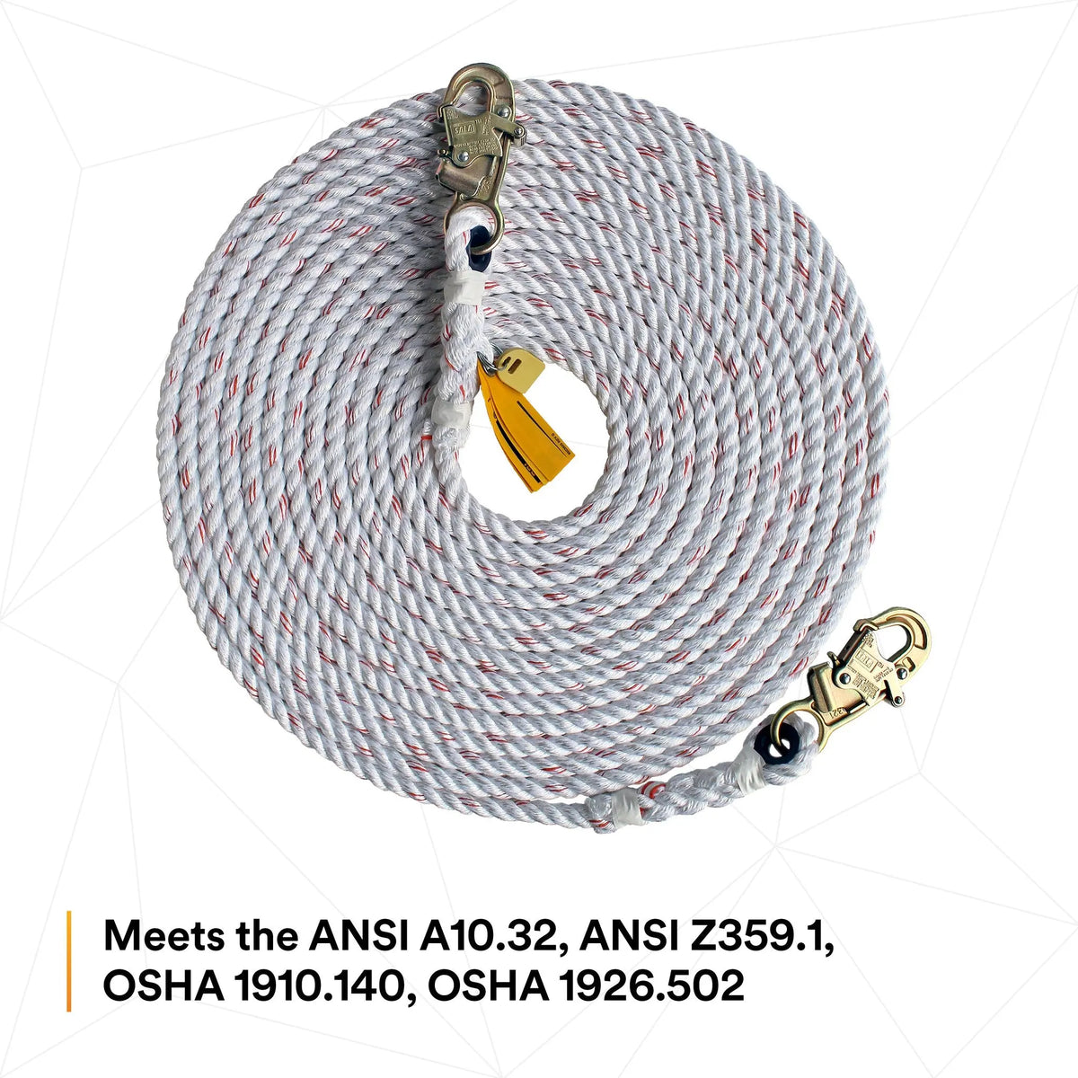 3M DBI-SALA Rope Lifeline with 2 Snap Hooks 1202823, 1 EA, 3rd image