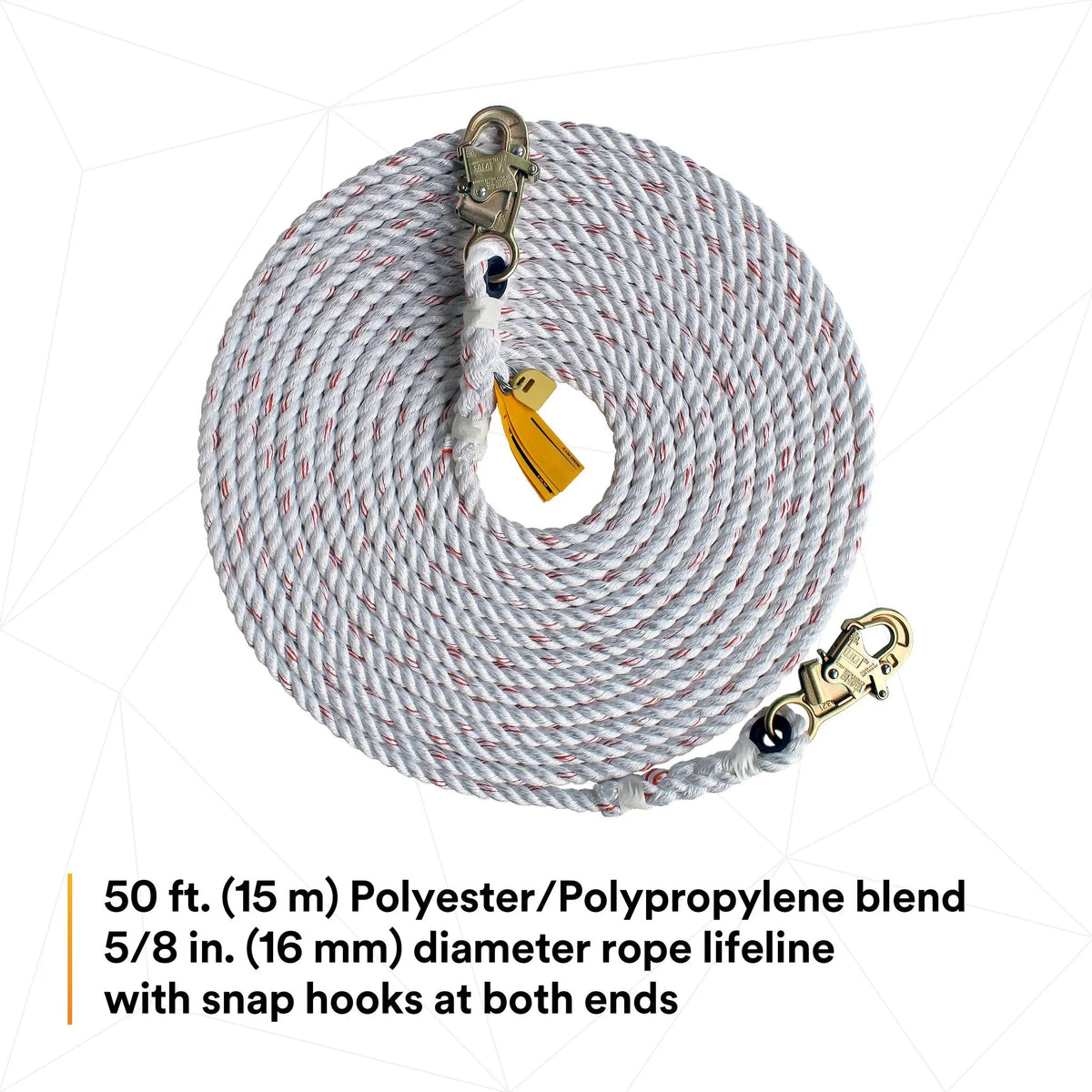 3M DBI-SALA Rope Lifeline with 2 Snap Hooks 1202823, 1 EA, 5th image