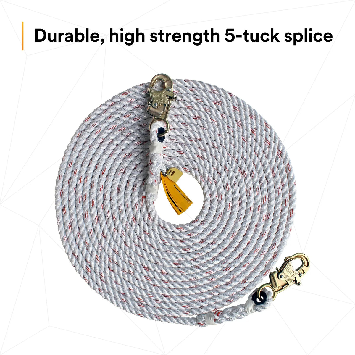 3M DBI-SALA Rope Lifeline with 2 Snap Hooks 1202842, 1 EA, 4th image