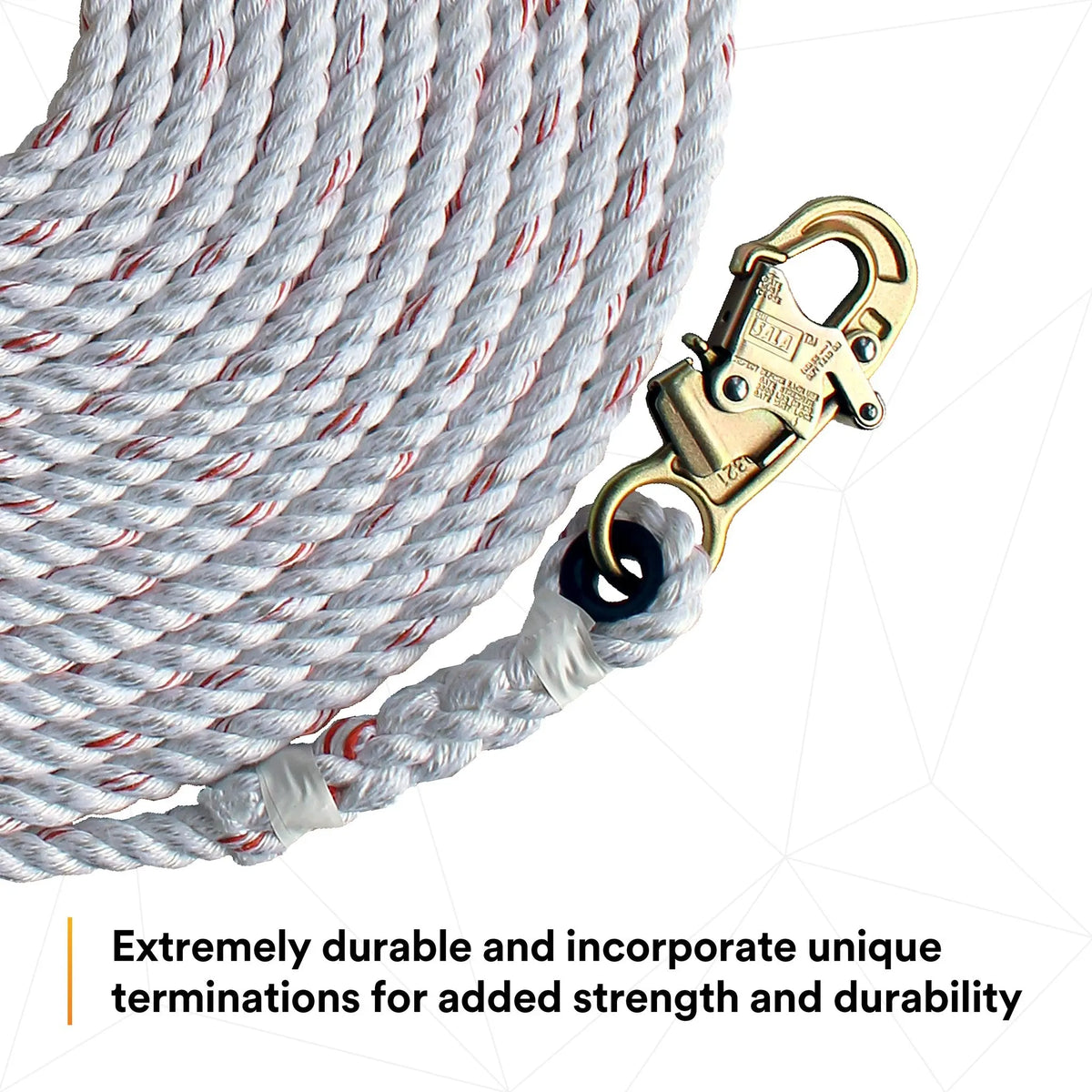 3M DBI-SALA Rope Lifeline with 2 Snap Hooks 1202842, 1 EA, 7th image