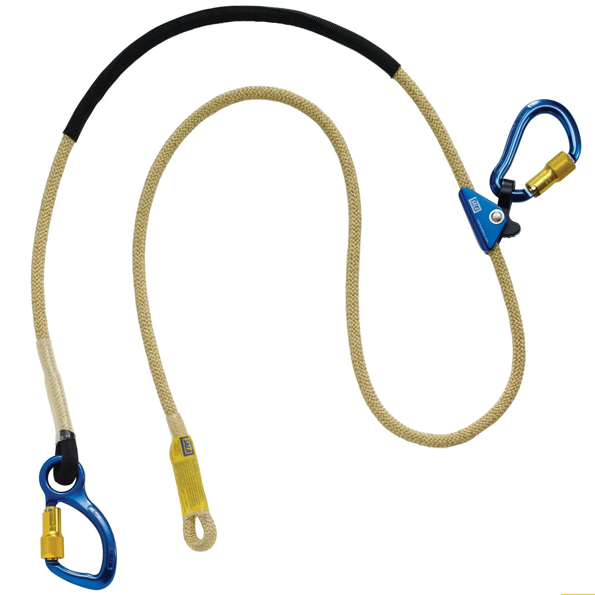 3M DBI-SALA Pole Climber's Adjustable Rope Positioning Lanyard - For Electrical/Hot Work Use 1234083, Yellow, 8 ft. (2.4m), 1 EA, Main Image