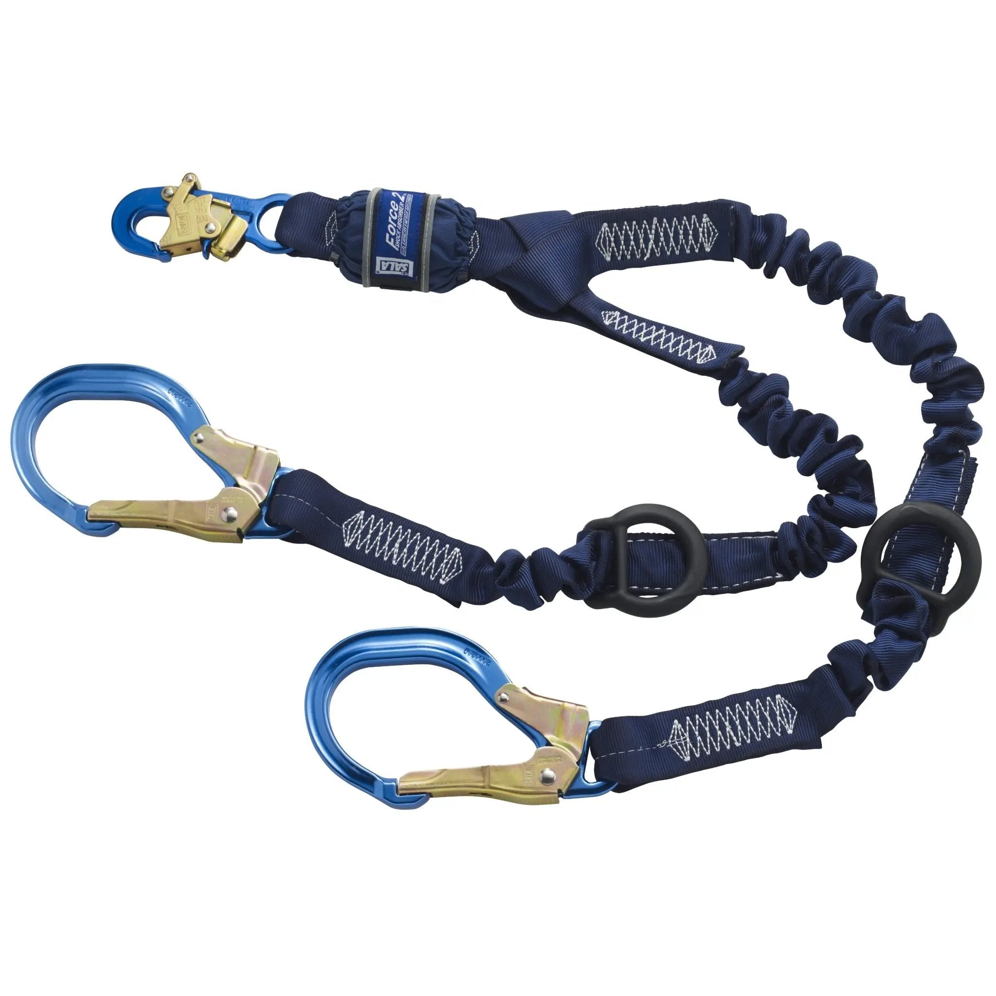 3M DBI-Sala 7100157129 1246032 Force2 Elastic 100% Tie-Off Shock Absorbing Lanyard 6 ft. (1.8m) 