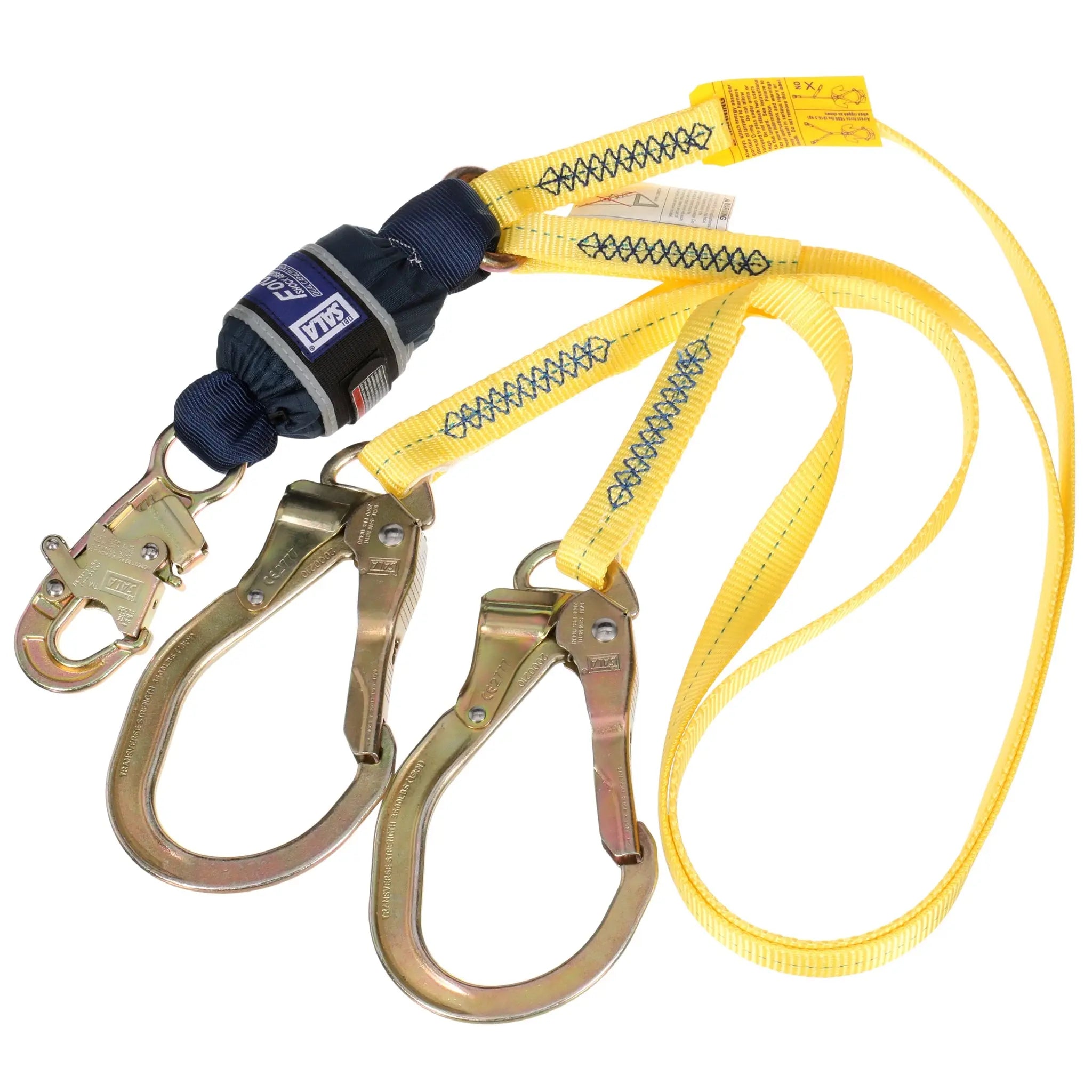 3M DBI-SALA Force2 100% Tie-Off Shock Absorbing Lanyard 1246159, Yellow, 6 ft. (1.8m), 1 EA/Case, 3rd Image