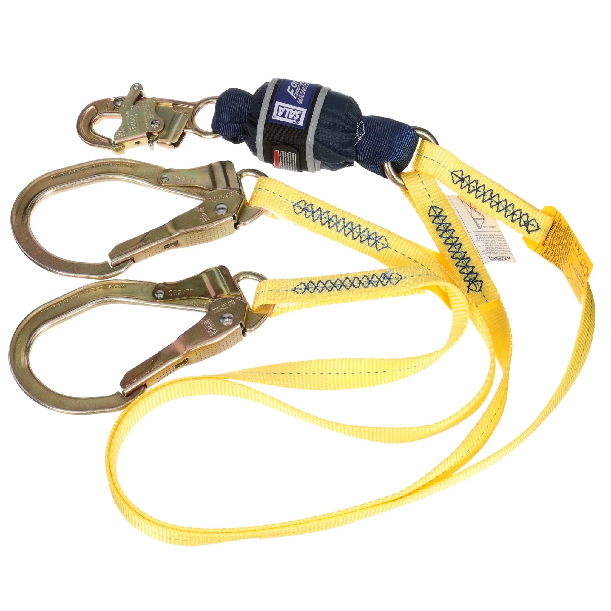3M DBI-SALA Force2 100% Tie-Off Shock Absorbing Lanyard 1246159, Yellow, 6 ft. (1.8m), 1 EA/Case, 4th Image