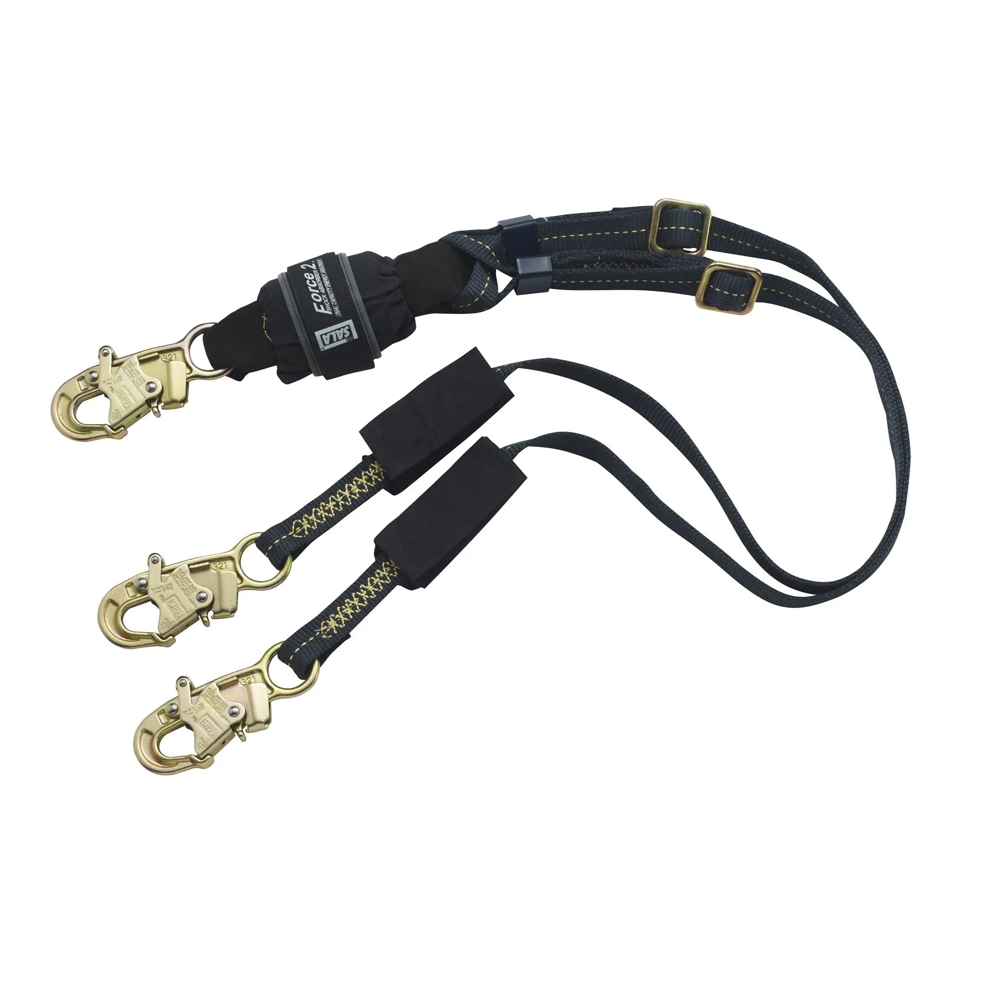 3M DBI-SALA Force2 Adjustable 100% Tie-Off Shock Absorbing Lanyard 1246320, Black, 6 ft. (1.8m), 1 EA, Main Image