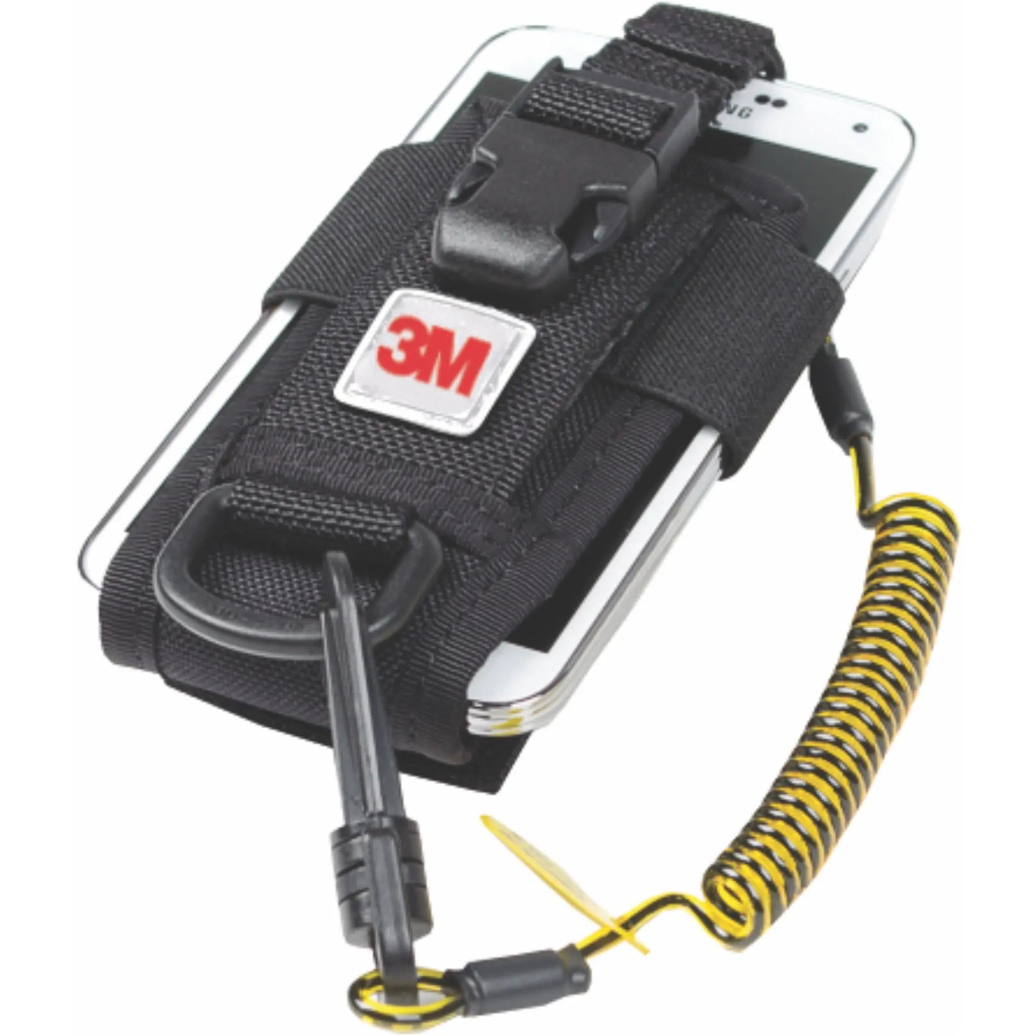 3M DBI-SALA Adjustable Radio/Cell Phone Holster, Clip2Loop Coil Tether, Micro D-Ring 1500089, Main Image