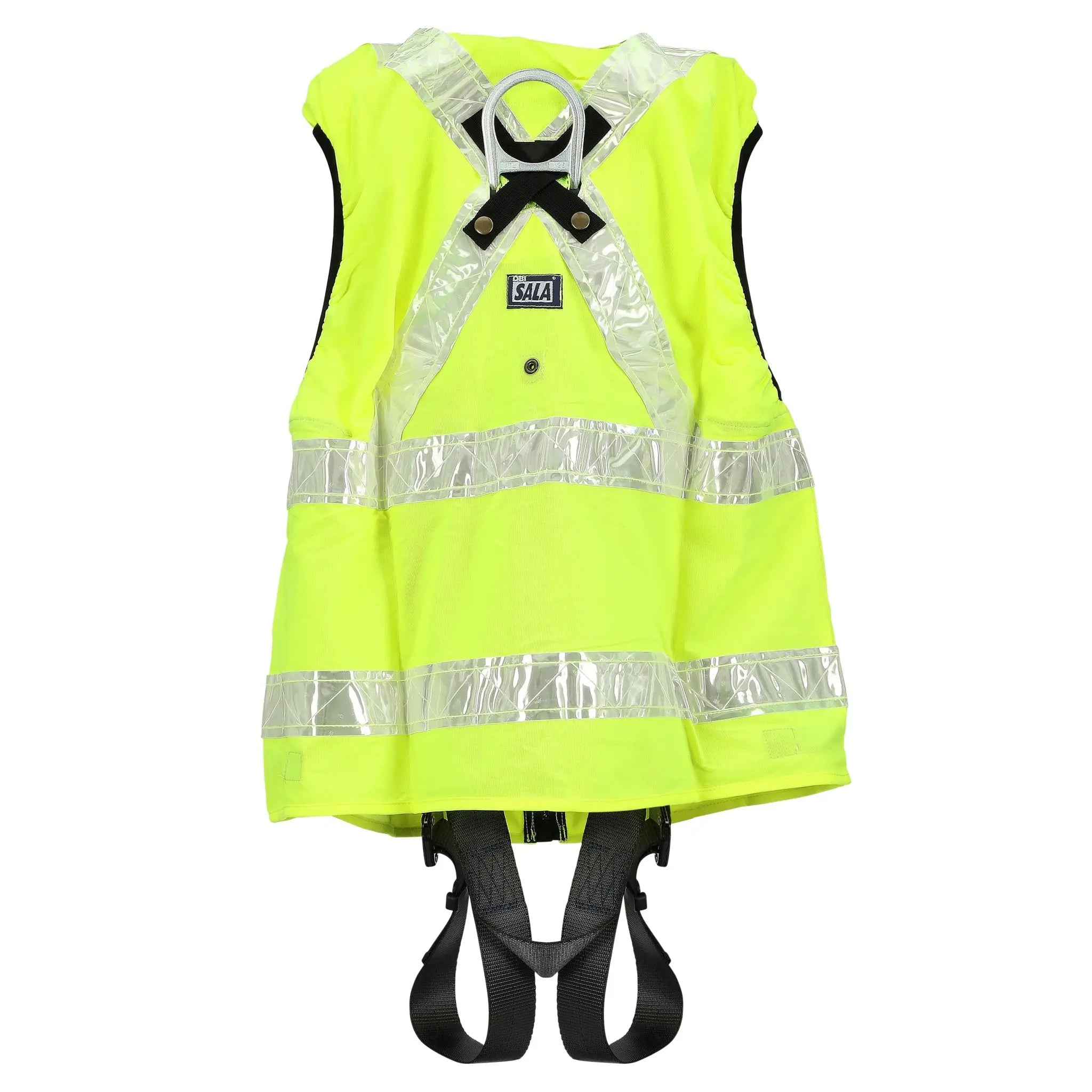 3M DBI-Sala ExoFit X50 Hi-Vis Reflective Workvest Safety Harness, ANSI, Yellow, Back