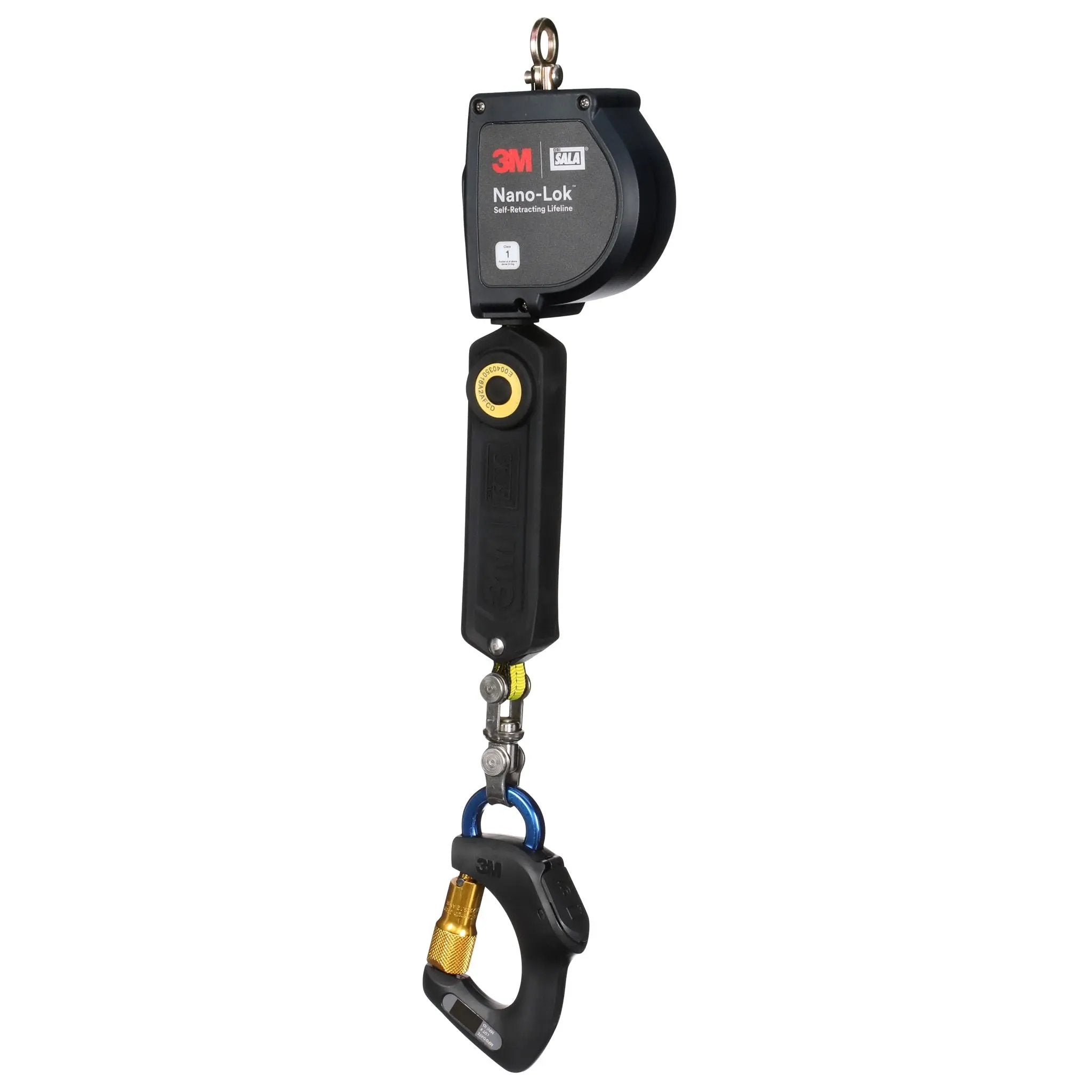 3M DBI-Sala 7012818209 2000045 Nano-Lok Connected Carabiner Self-Retracting Lifeline, Web, ANSI, 11 ft, 1 Each 
