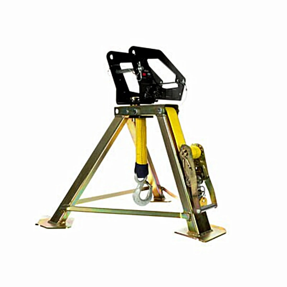Swiveling roof anchor. Installs to rebar ring during pre-cast concrete work providing an anchorage point for an SRL. Secondary attachment available for an horizontal lifeline.