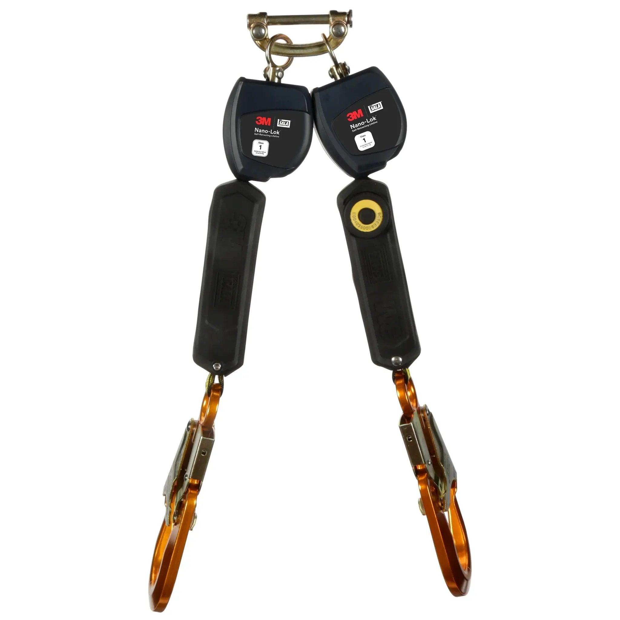 3M DBI-SALA 7100313180 3100548 Nano-Lok Personal Twin-Leg Self Retracting Lifeline, Web Aluminum Snap Hook, 6ft, 1 Each 