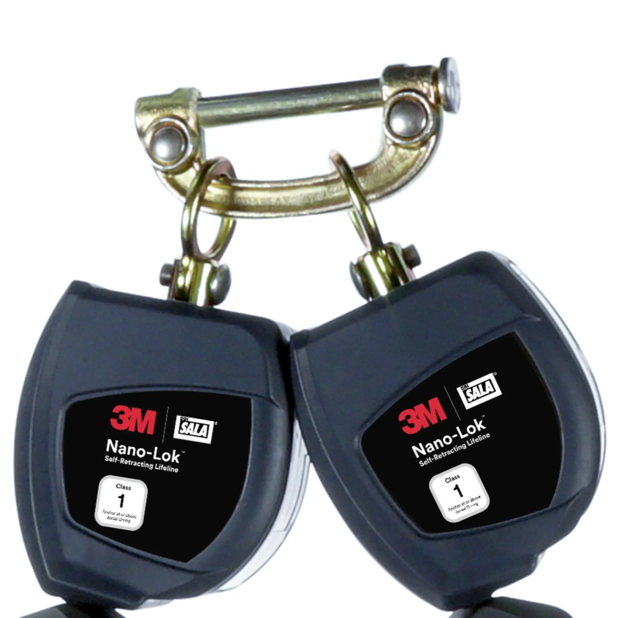 3M DBI-Sala 7100313183 3100551 Nano-Lok Personal Twin-Leg Self Retracting Lifeline, Web Steel Rebar Hook, Blue, 6 Feet, 1 Each 