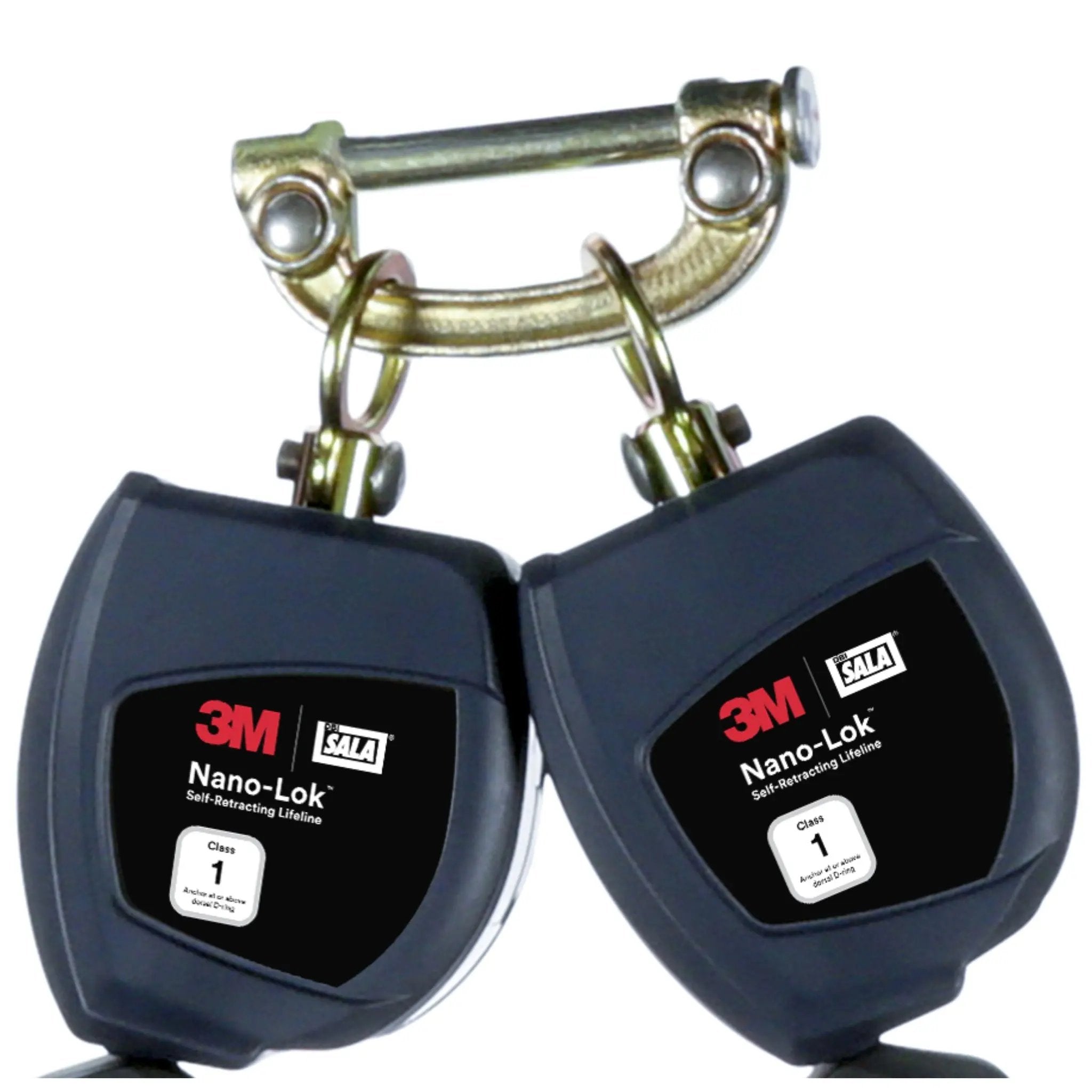 3M DBI-Sala 7100313185 3100553 Nano-Lok Personal Twin-Leg Self Retracting Lifeline, Web Aluminum Rebar Hook, Class 1, ANSI, Blue, 6 ft, 1 Each 