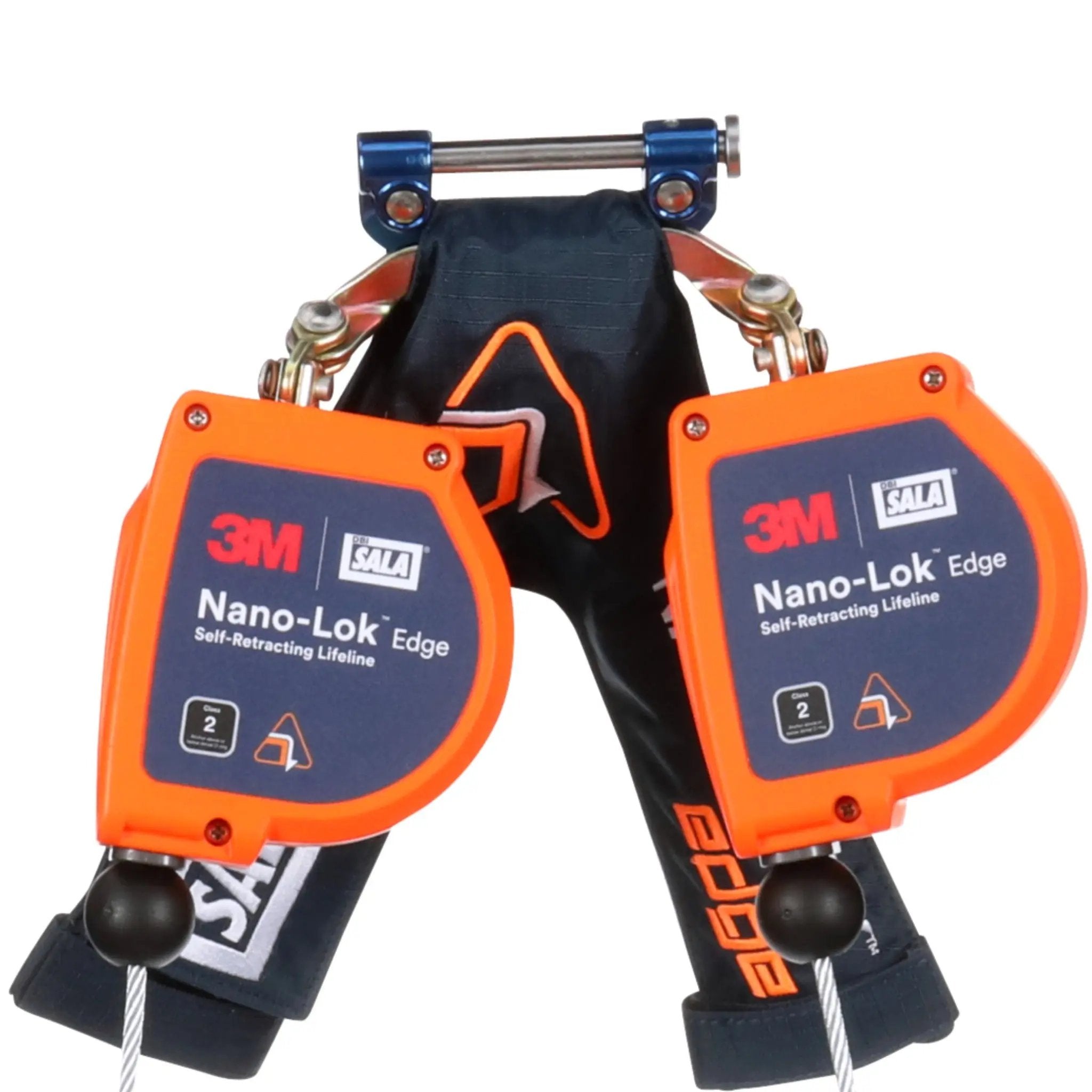 3M DBI-Sala 7012819223 3500277 Nano-Lok Edge Twin-Leg Personal Self Retracting Lifeline Cable, Aluminum Rebar Lock Hook, Class 2 ANSI, 8 ft, 1 Each 