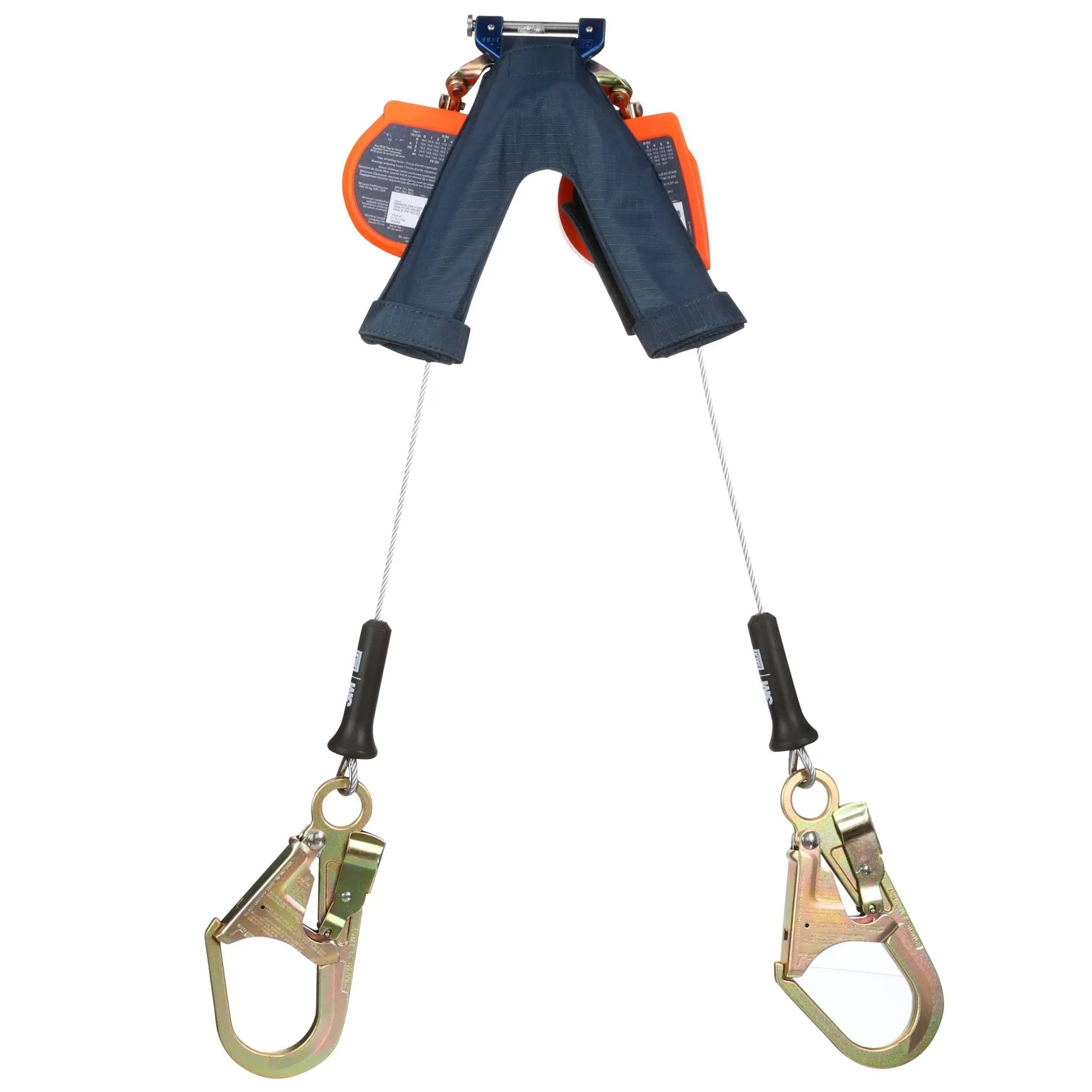 3M DBI-Sala 7012819224 3500278 Nano-Lok Edge Twin-Leg Personal Self Retracting Lifeline, Cable, Steel Rebar Hook, Class 2, ANSI, 7.3 ft, 1 Each 