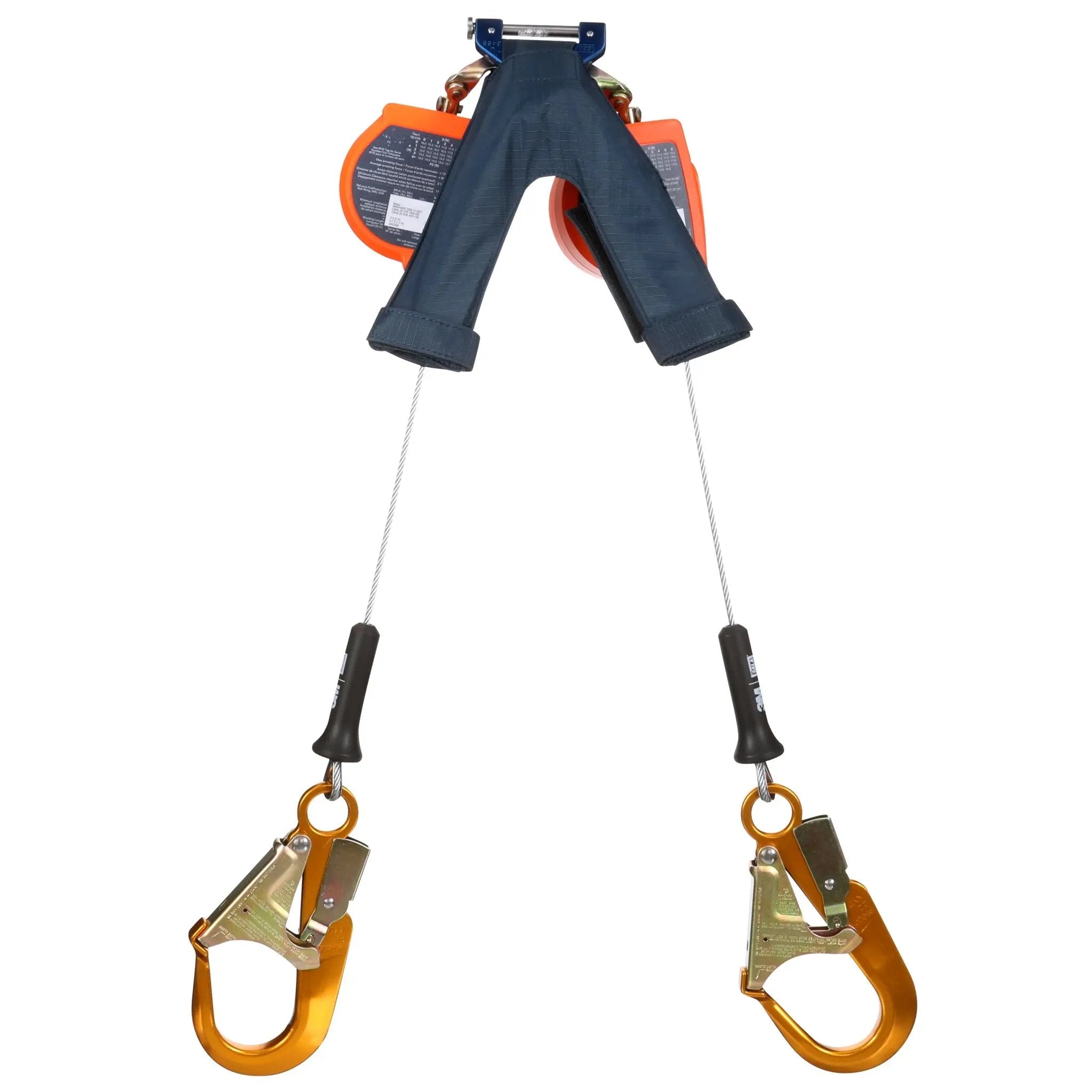 3M DBI-Sala 7012819226 3500280 Nano-Lok Edge Twin-Leg Personal Self Retracting Lifeline, Cable, Aluminum Rebar Hook, Class 2, ANSI, 8 ft, 1 Each 